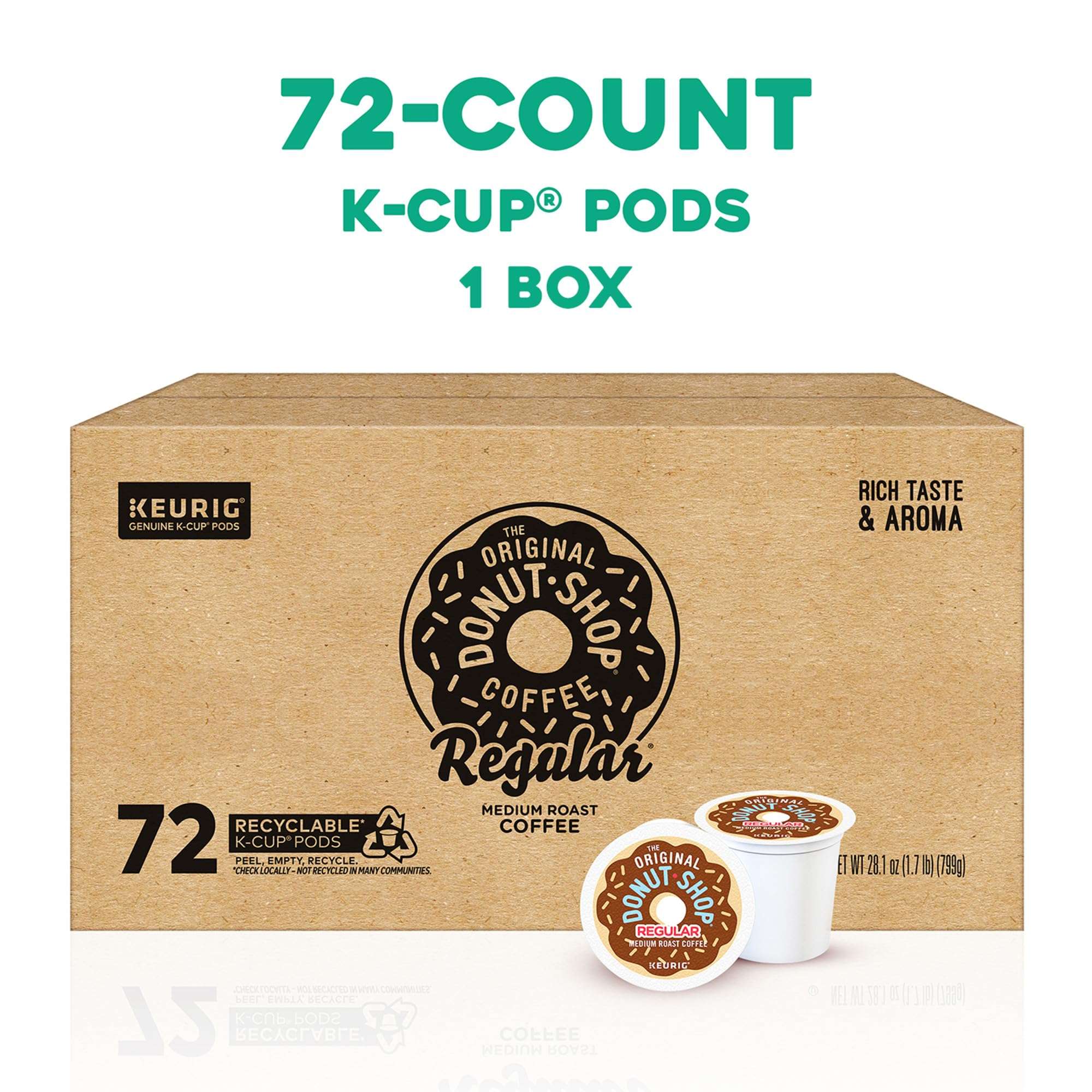 The Original Donut Shop Regular Keurig Single-Serve K-Cup Pods, Medium Roast Coffee, 72 Count - Image 2