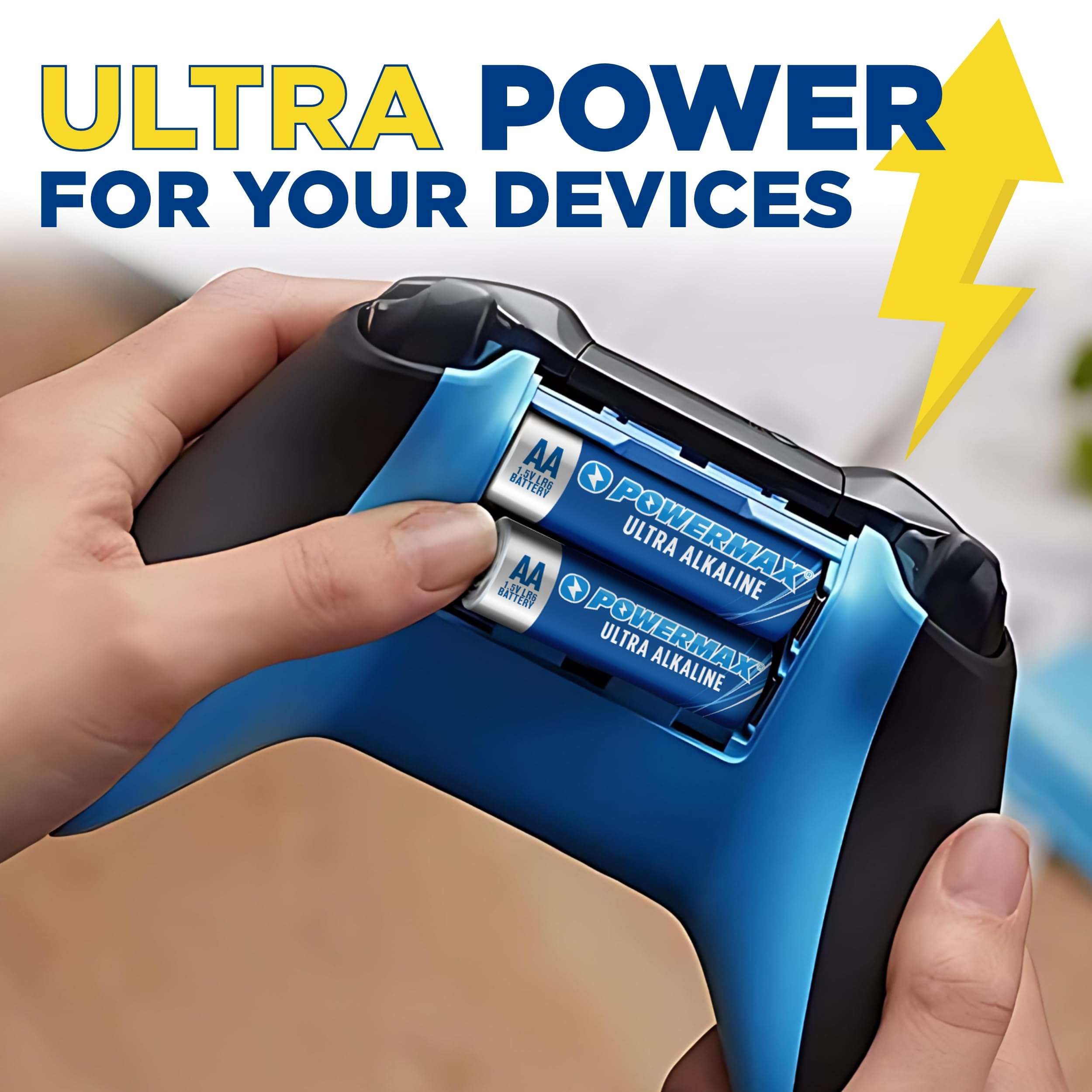 Powermax 24-Count Double AA Batteries, Ultra Long Lasting Alkaline Battery for Home and Office, 10-Year Shelf Life, Reclosable Packaging - Image 6