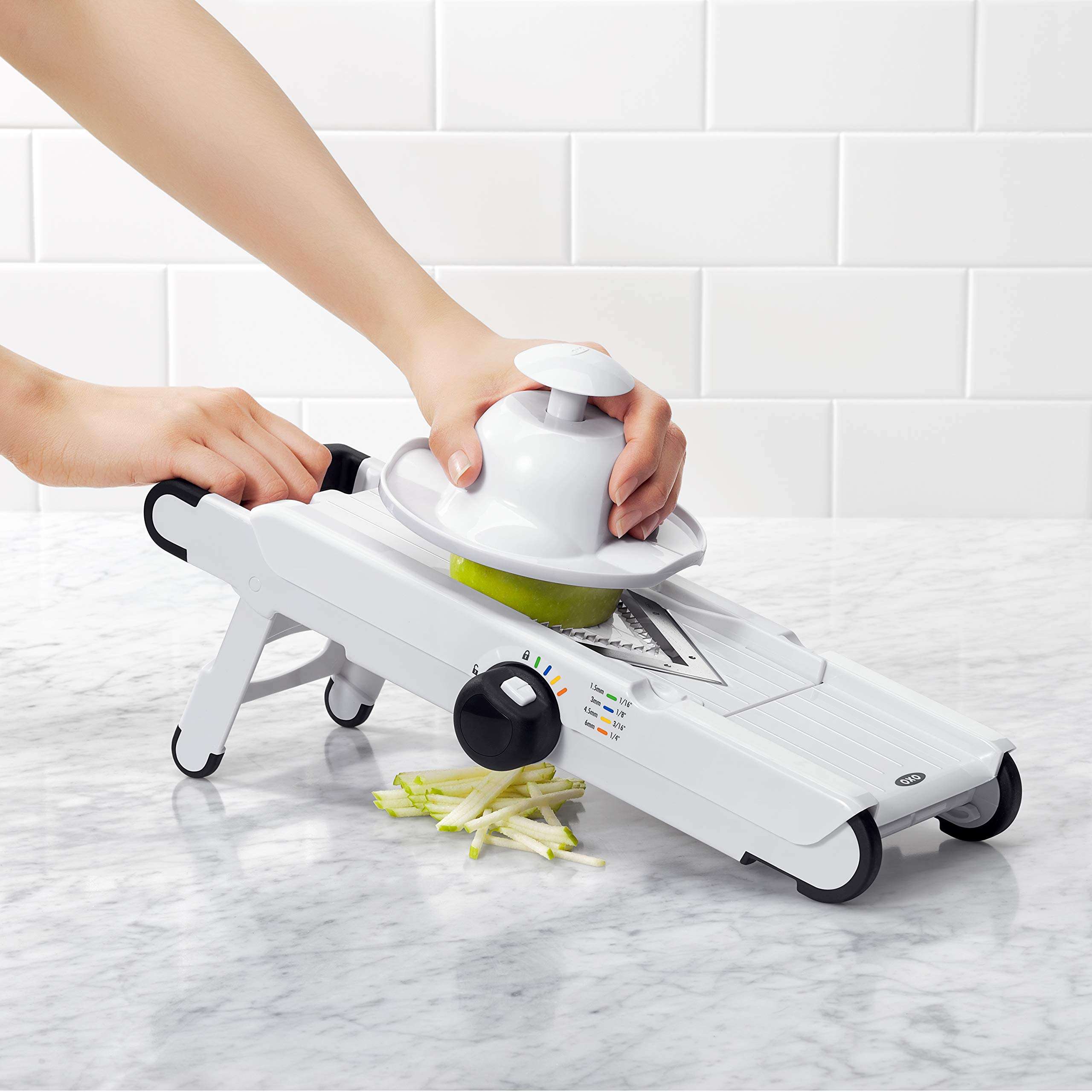 OXO Good Grips V-Blade Mandoline Slicer, White (1155700) - Image 9
