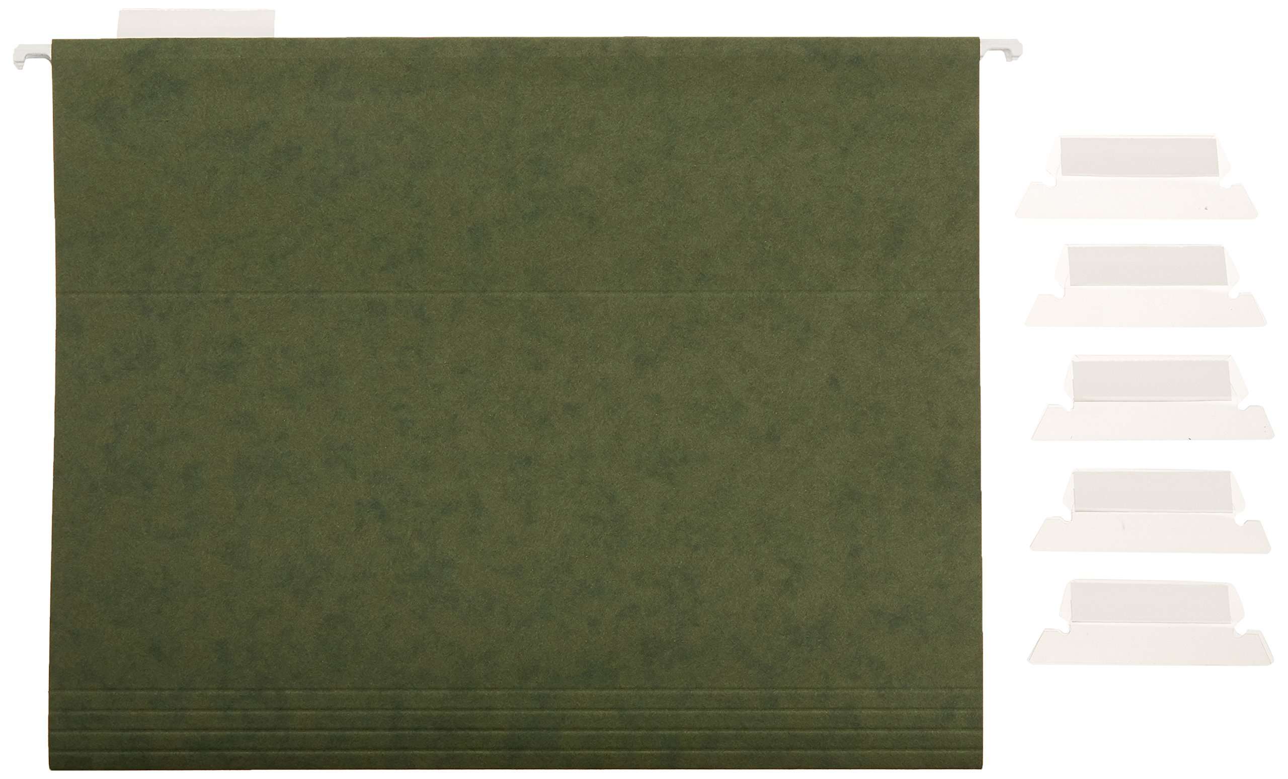 Amazon Basics Hanging Organizer File Folders for Efficient Filing, Sturdy, Adjustable Tabs, Letter Size, Pack of 25, Green - Image 7