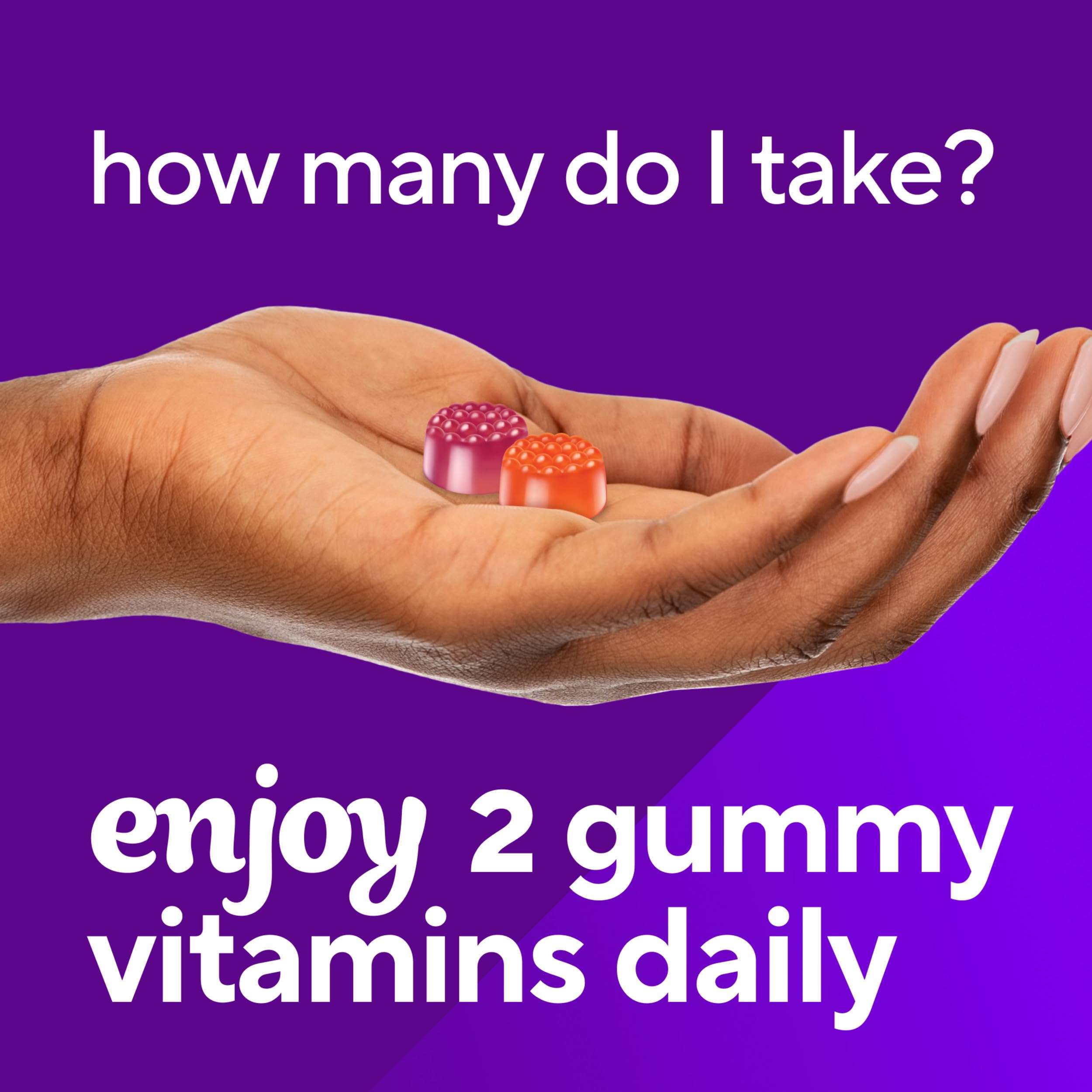 vitafusion Vitamin D3 Gummies, Bone and Immune Support, Peach, Blackberry, Strawberry Flavored, 50 mcg D3 Gummy Vitamin Supplement, 75 Day Supply, 150 Count - Image 9