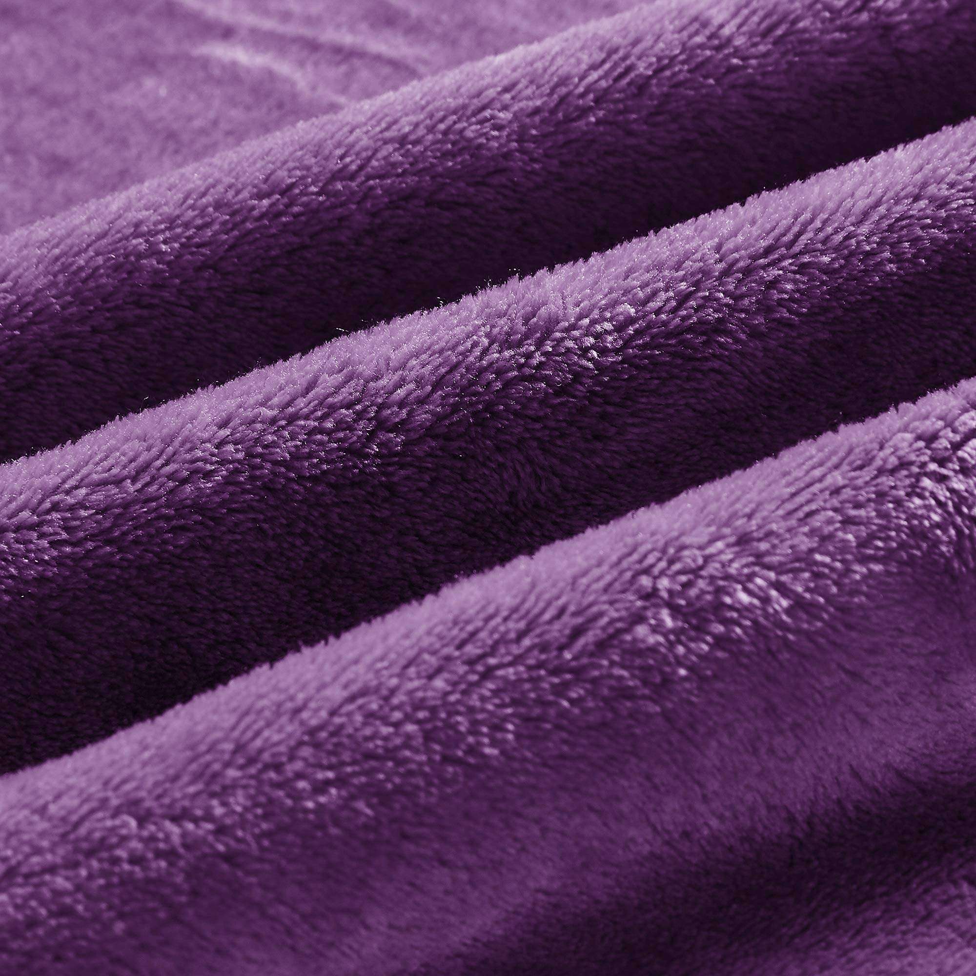 BEDELITE Fleece Blanket Purple Throw Blankets for Couch & Bed, Luxury Plush Cozy Fuzzy Blanket 50" x 60", Super Soft Warm Lightweight Throw Blanket for Travel Camping - Image 3