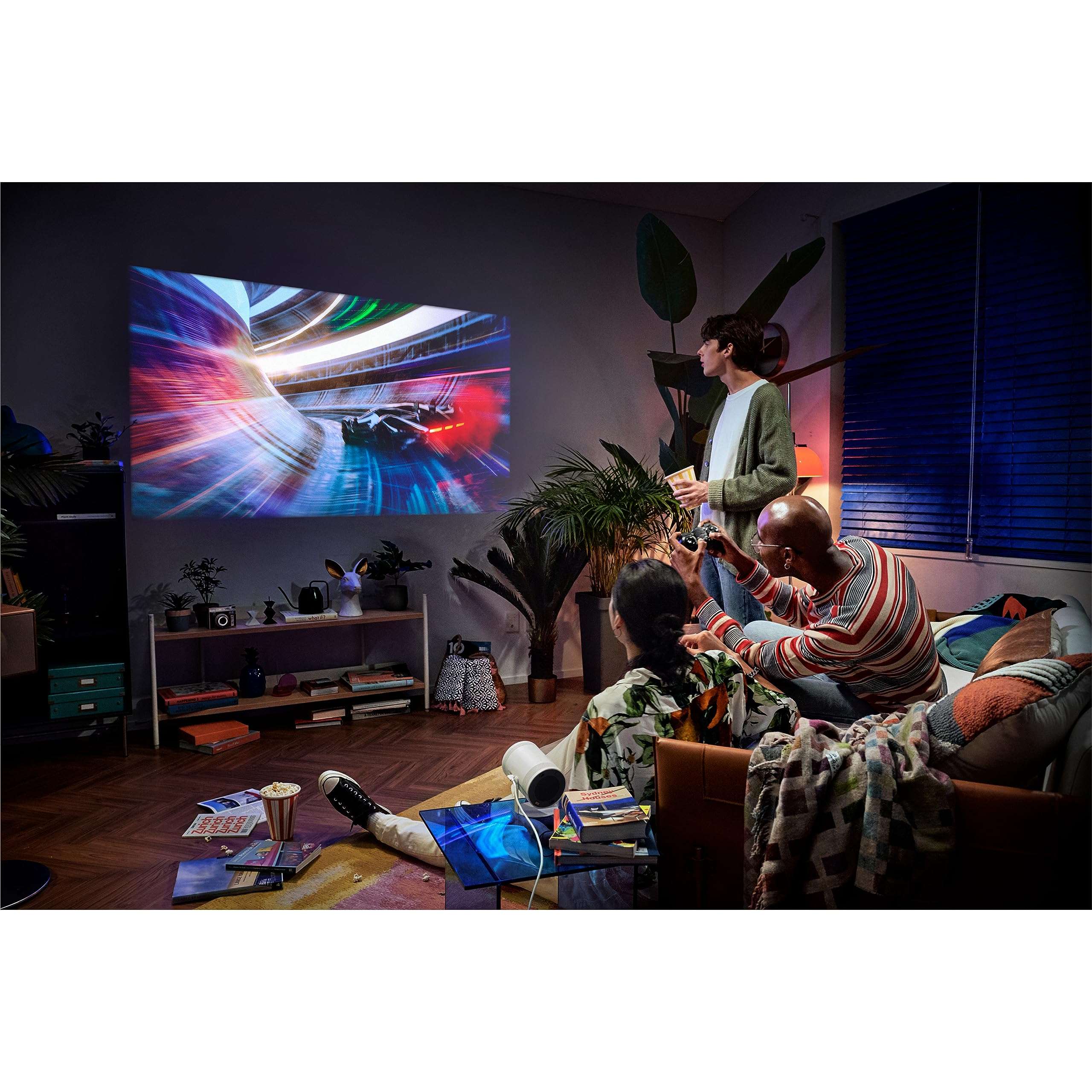 SAMSUNG 30” - 100” The Freestyle with Gaming Hub Smart Portable Projector, FHD, HDR, Big Screen Home Theater Experience, 360 Sound, SP-LFF3CLAXZA, 2023 Model (Renewed) - Image 7