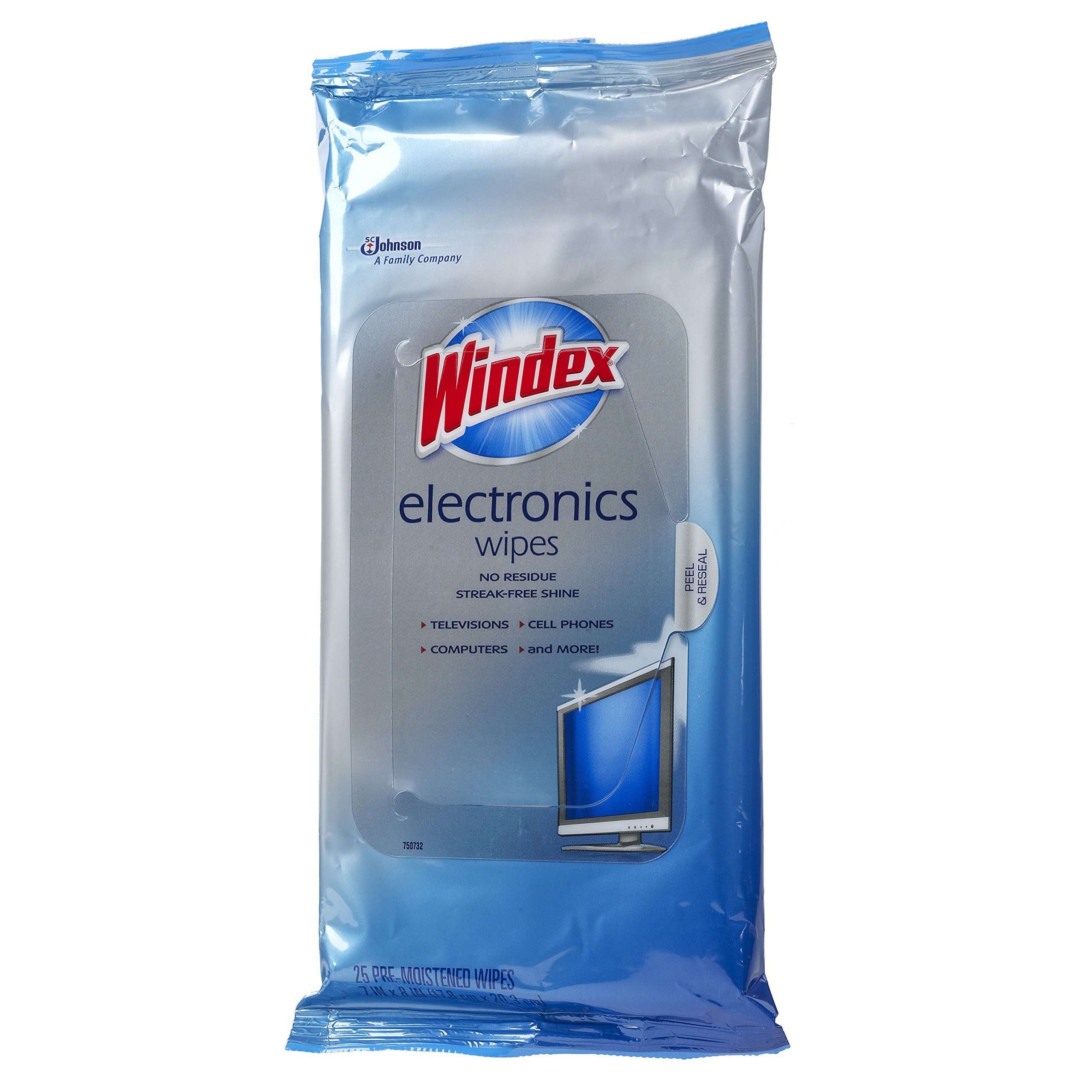 Windex Electronics Wipes, 25Count, 10 Pack, Total 250 Wipes - Image 2