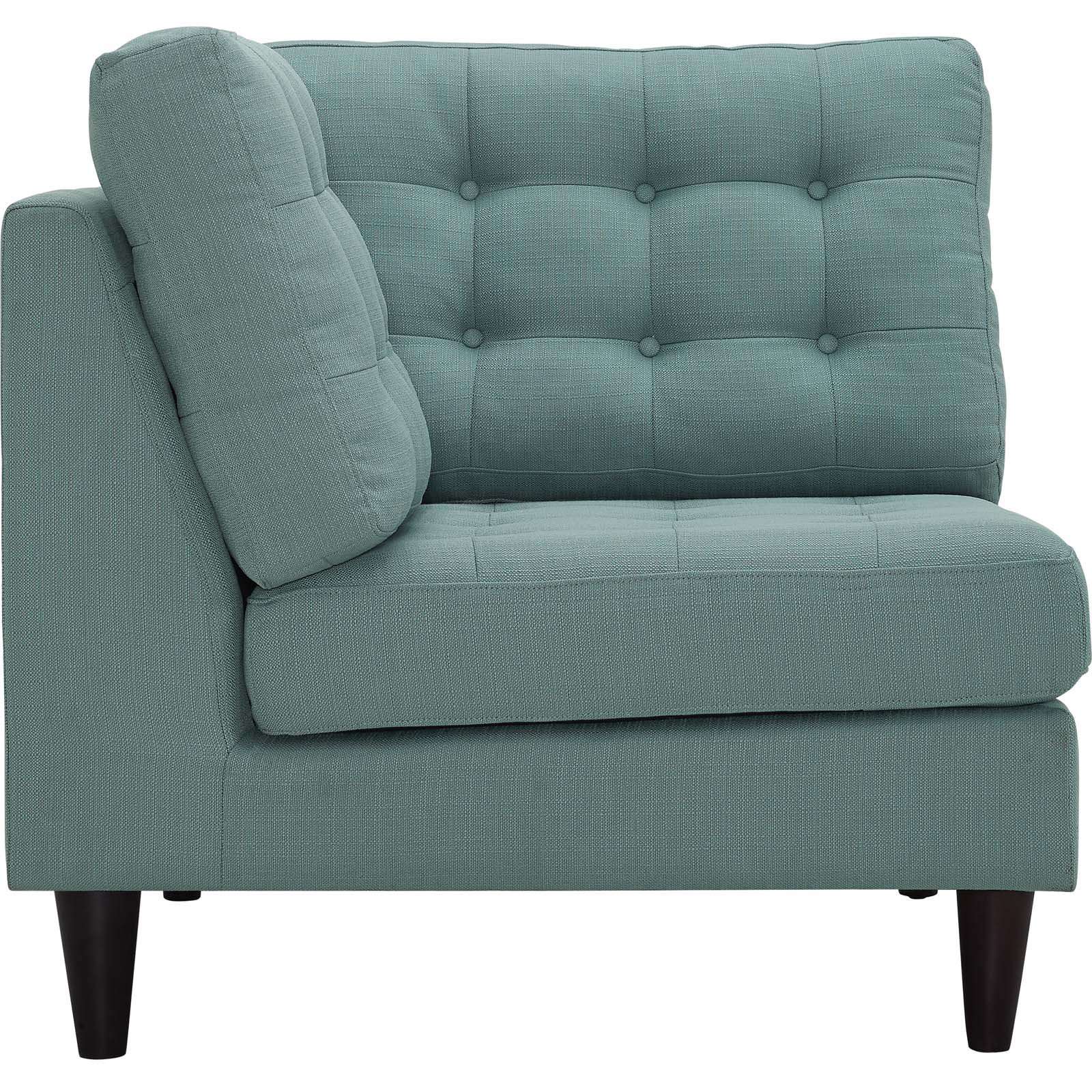 Modway Empress Mid-Century Modern Upholstered Fabric Corner Sofa In Laguna - Image 4
