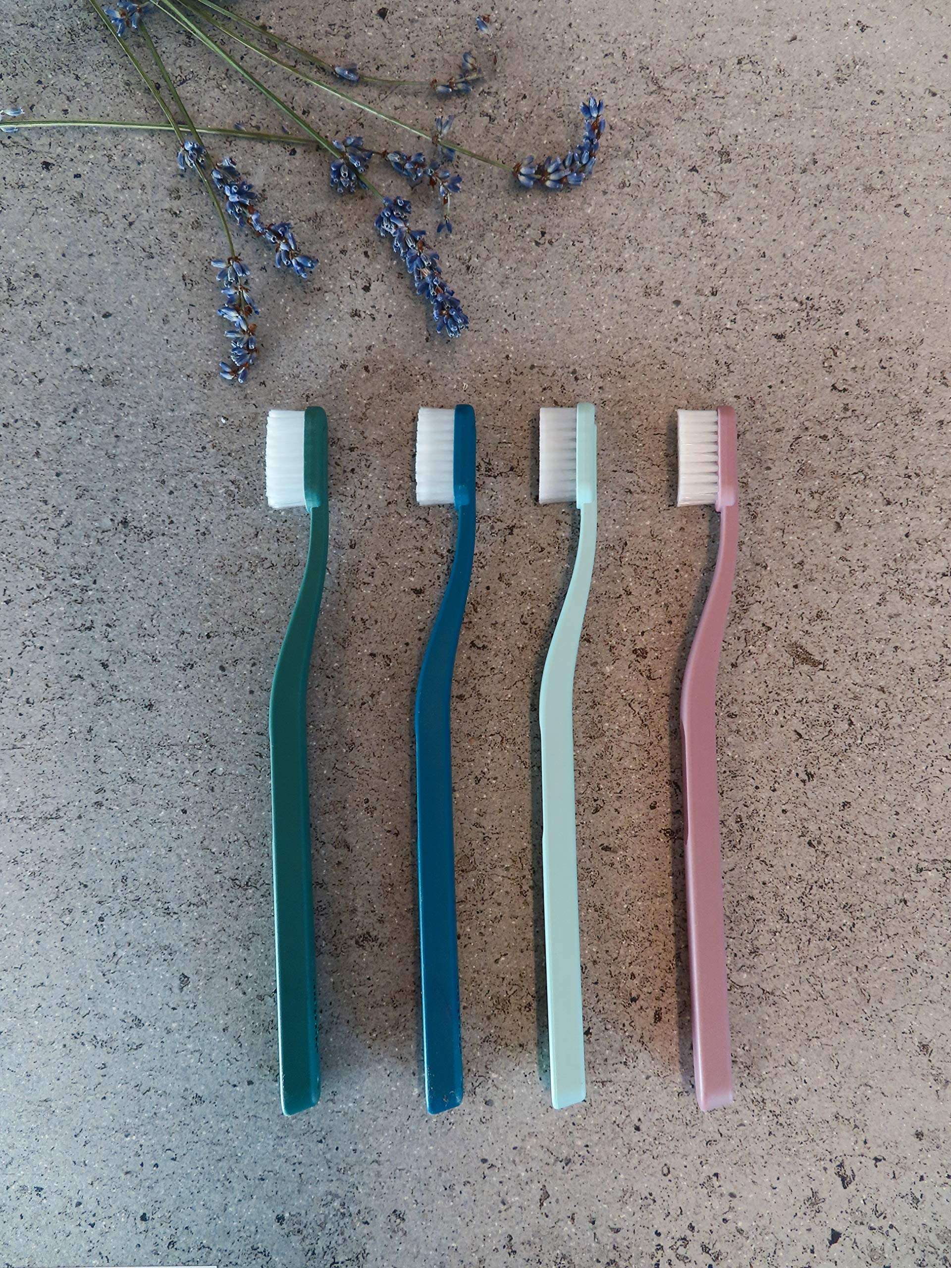 Jordan Green Clean Manual Toothbrush - Sustainable, Eco-Friendly Scandinavian Design, Soft Bristles, Mixed Colors, 4 Units - Image 6