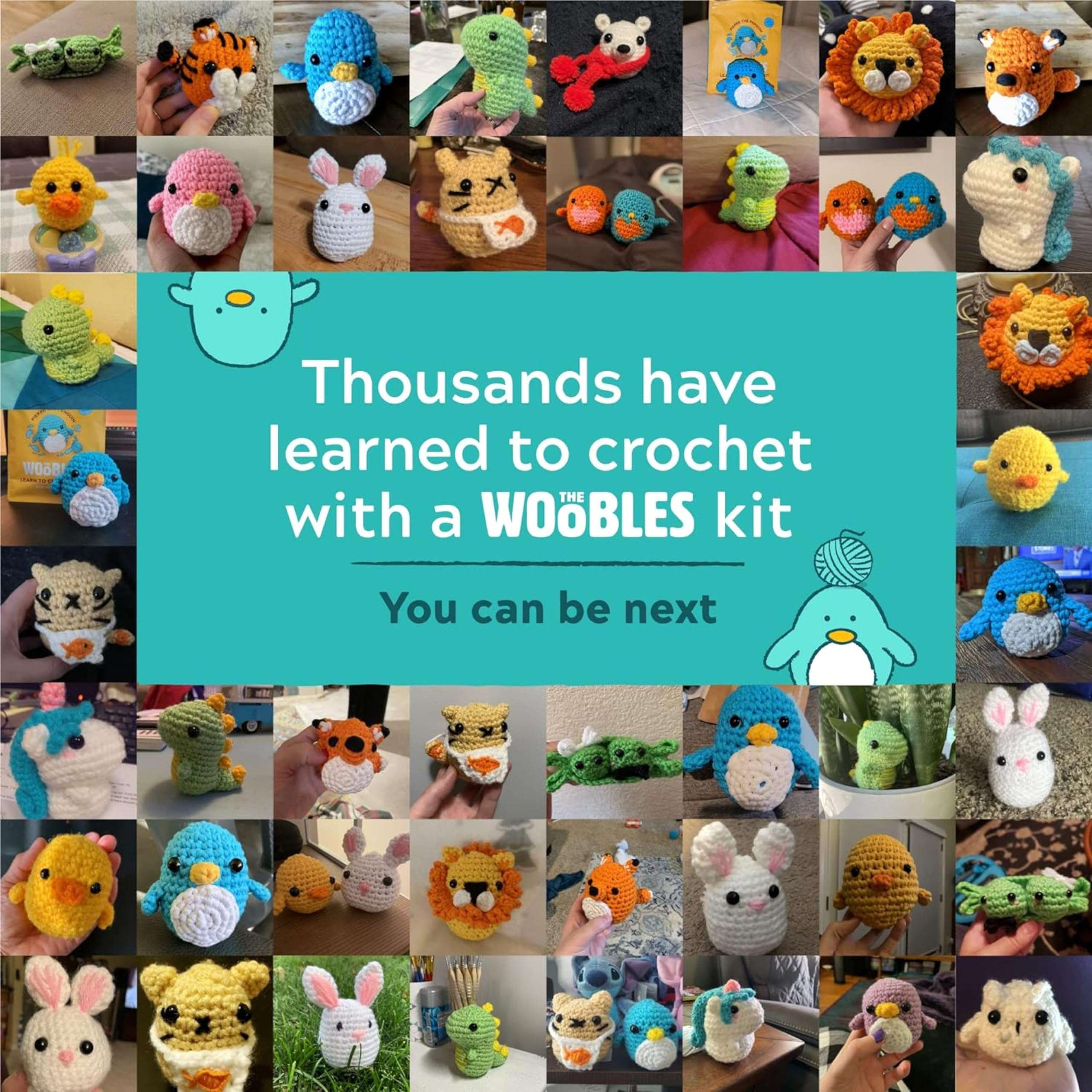 The Woobles Beginners Crochet Kit with Easy Peasy Yarn as seen on Shark Tank - with Step-by-Step Video Tutorials - Harry Potter - Image 7