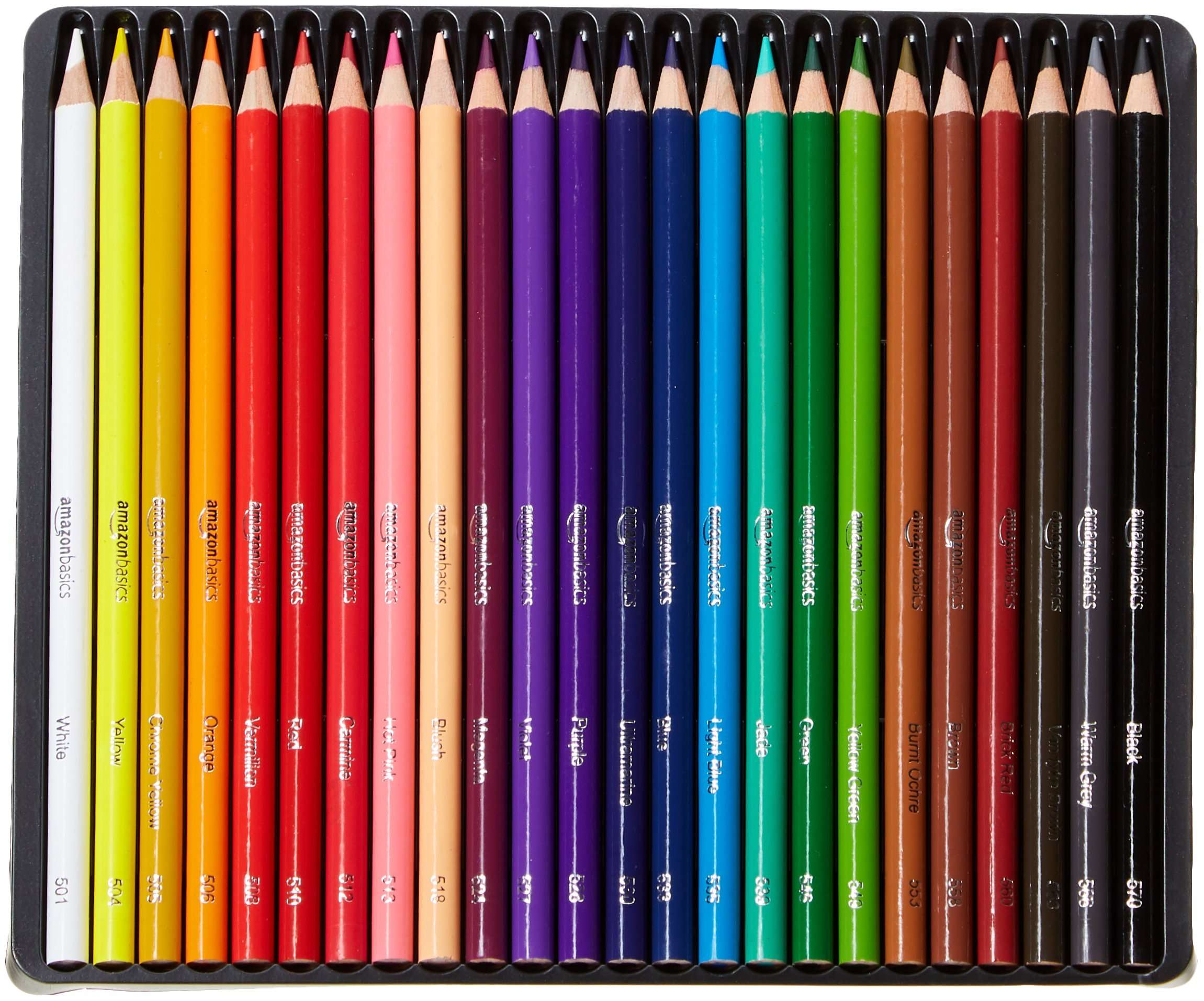 Amazon Basics Colored Pencils for Coloring and Drawing, Premium, Soft Core, Back to School Supplies, 24 Count (Pack of 1), Multicolor - Image 4