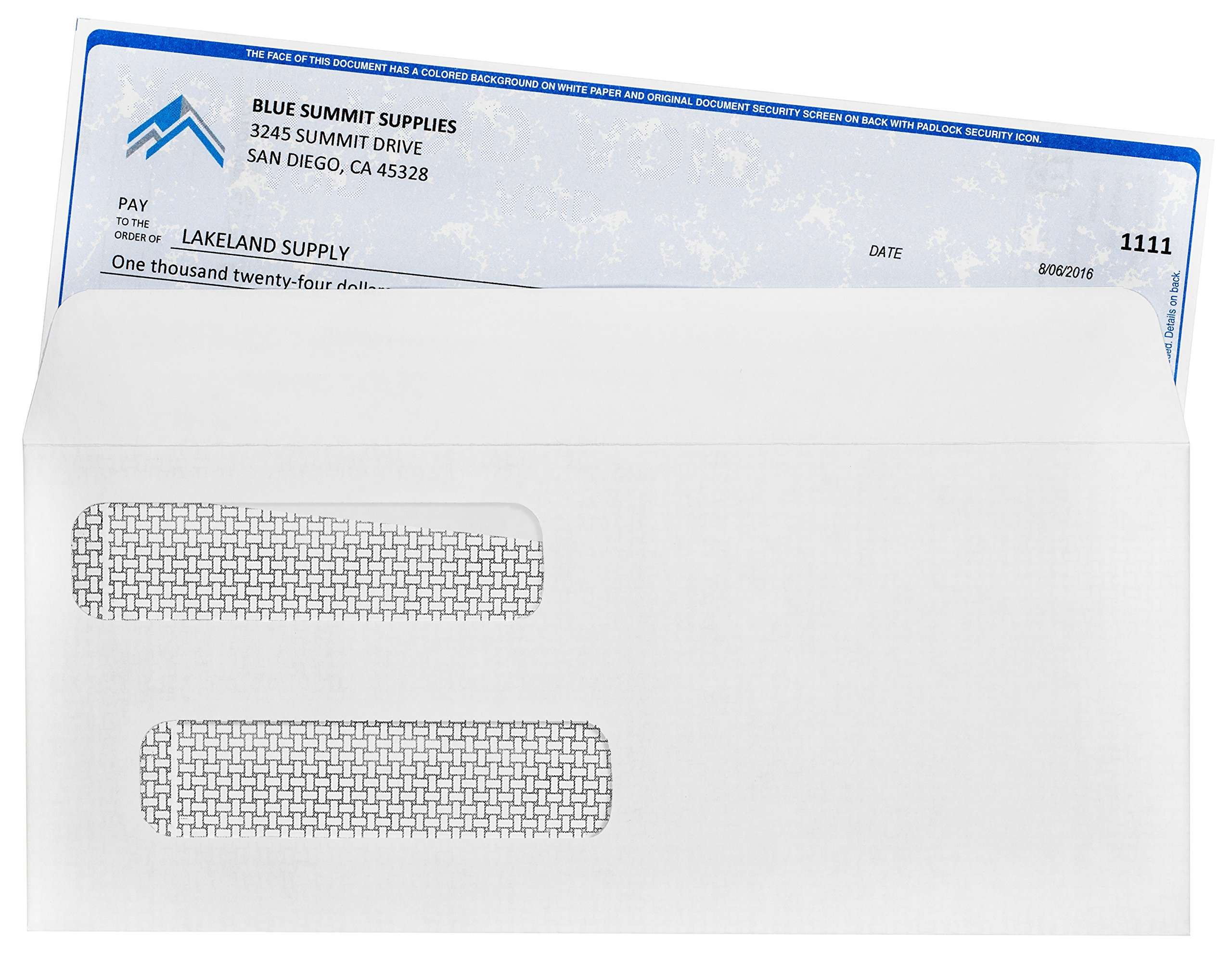 500 No. 8 Flip and Seal Double Window Security Check Envelopes - Designed for Quickbooks Printed Checks - Number 8 Size 3 5/8 Inch x 8 11/16 Inch - Image 4