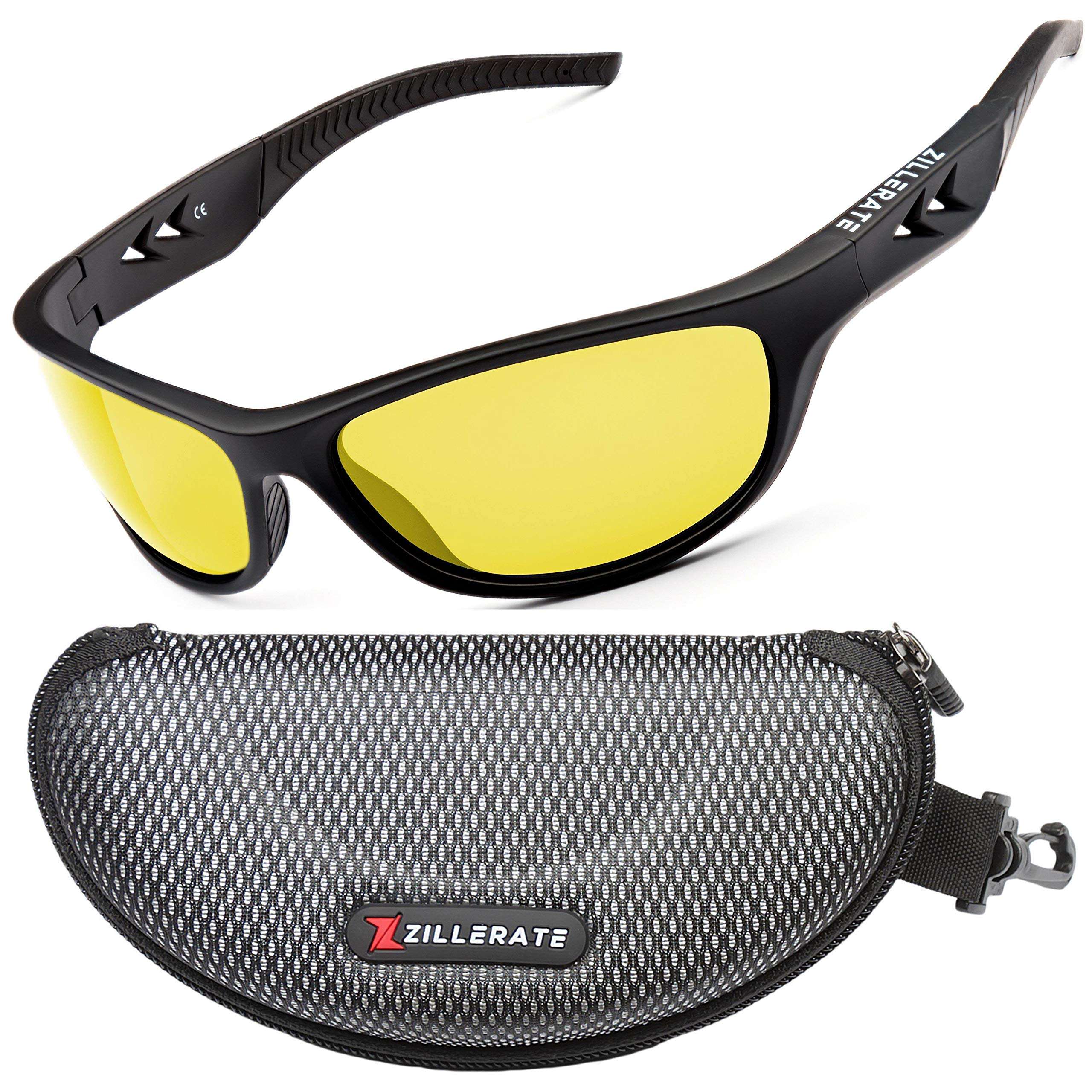 ZILLERATE Night Vision Driving Glasses - Anti Glare HD Polarized Yellow Tinted Sunglasses for Men & Women - Image 1