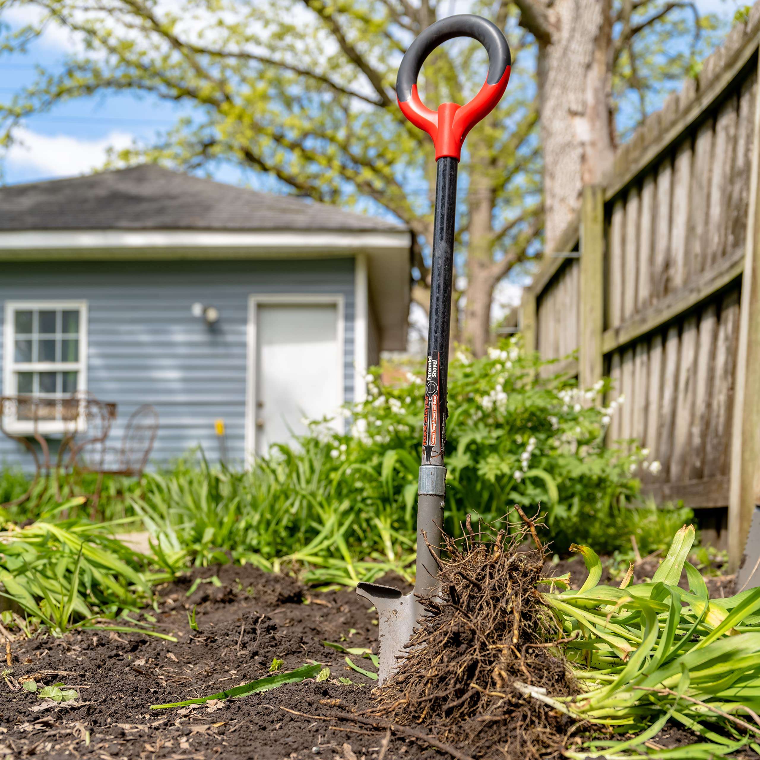 Radius Garden 23311 Root Slayer Perennial Shovel, Red - Image 9