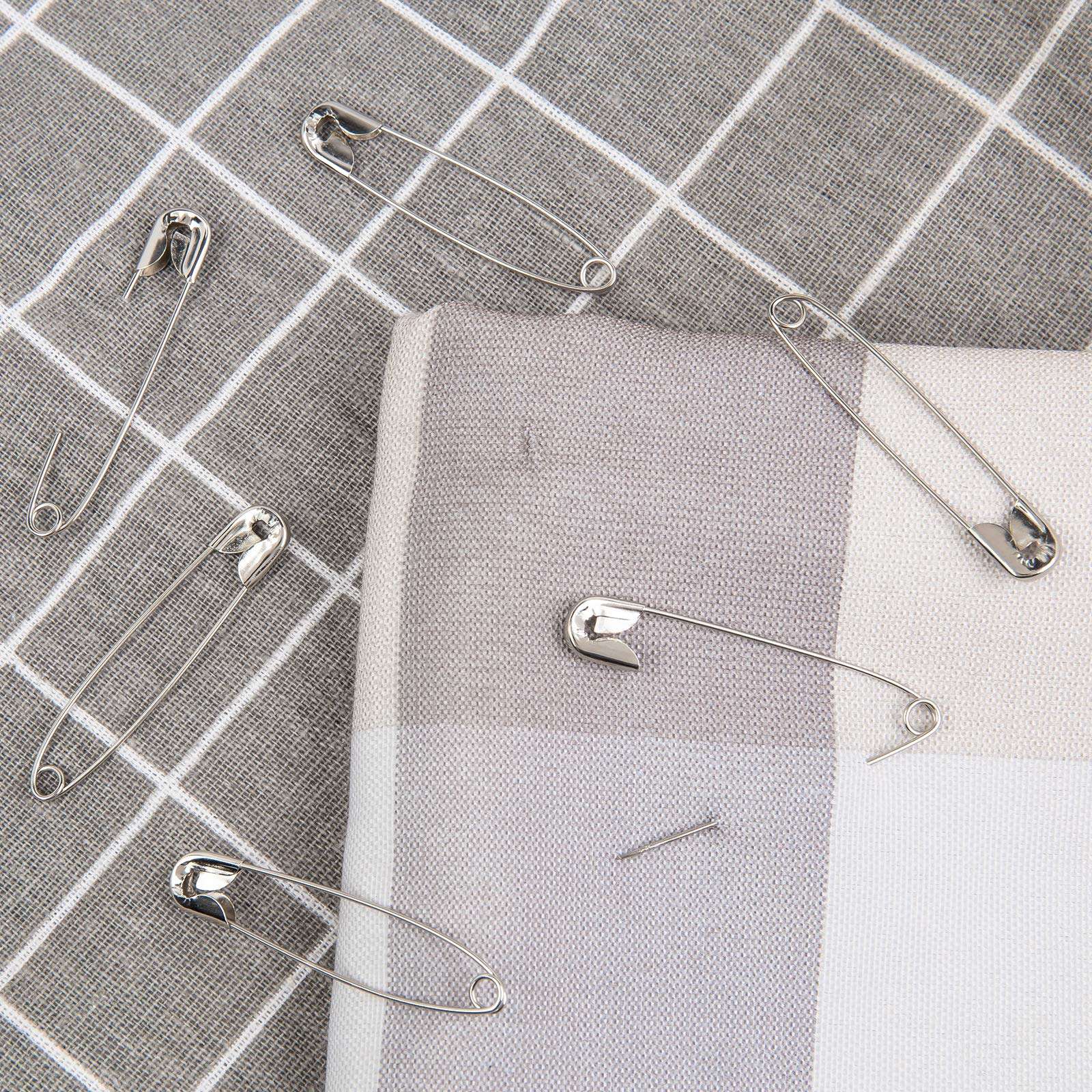 A+DAY Large Safety Pins 2.2 Inch (56mm), Size 4, 80-Count, Nickel Finish - Image 5