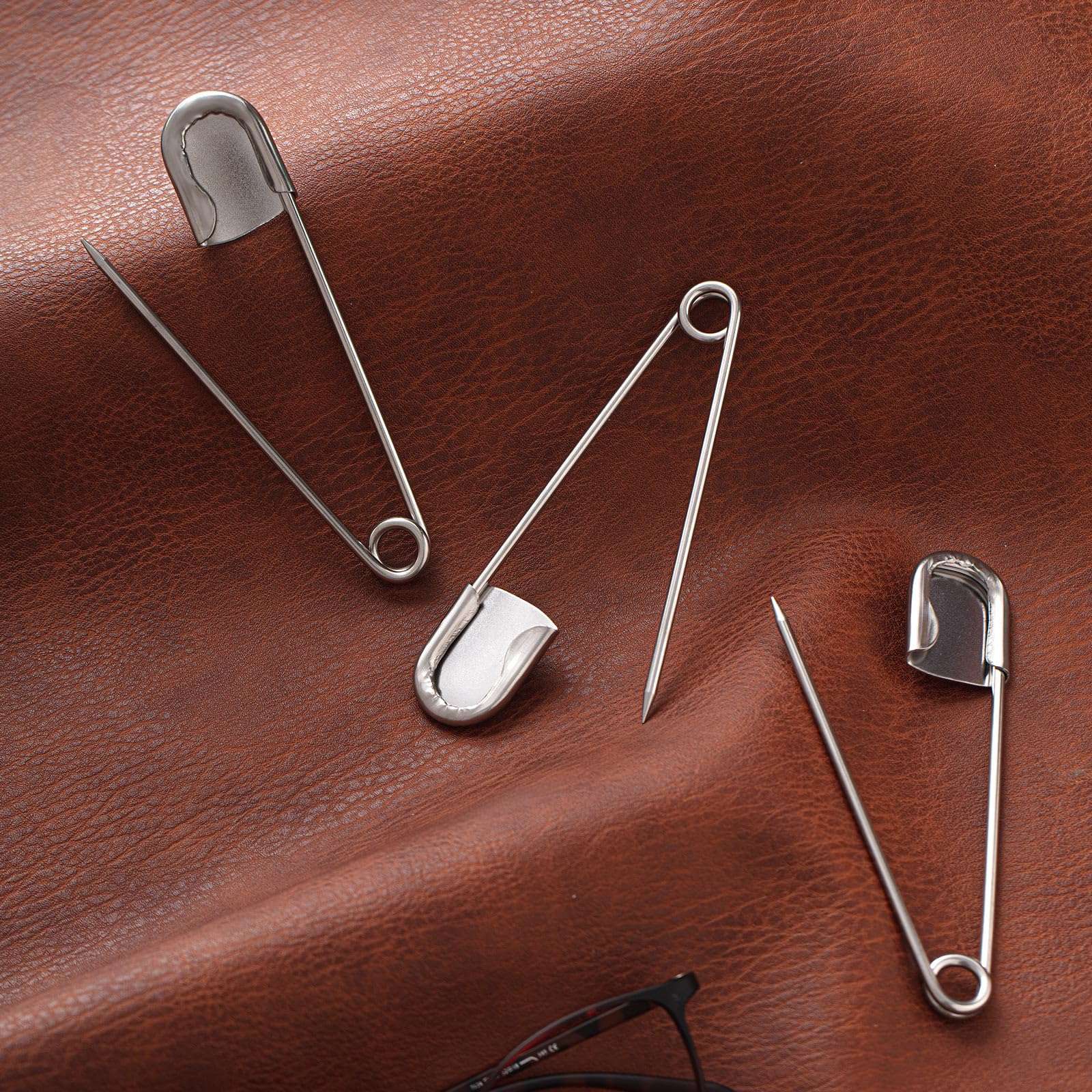 Juexica 10 Pcs 5 Inch Jumbo Stainless Steel Safety Pins Large Heavy Duty Huge Strong Laundry Pins for Upholstery Sewing Quilting Key Rings Craft Outdoor (Silver) - Image 7