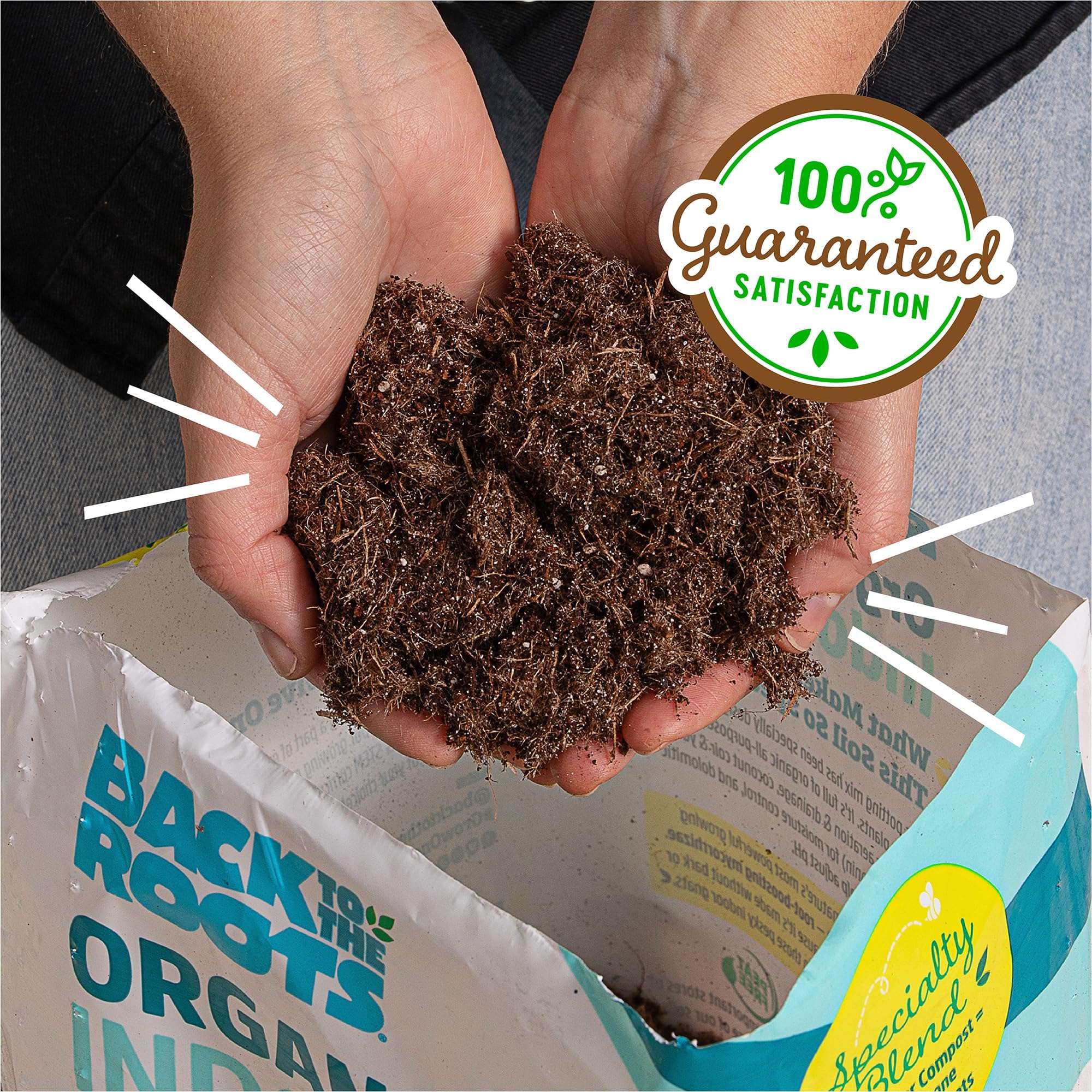 Back to the Roots 100% Organic Indoor Potting Mix (6 Quart), Promotes Healthy Houseplant Growth, Made in The USA - Image 8