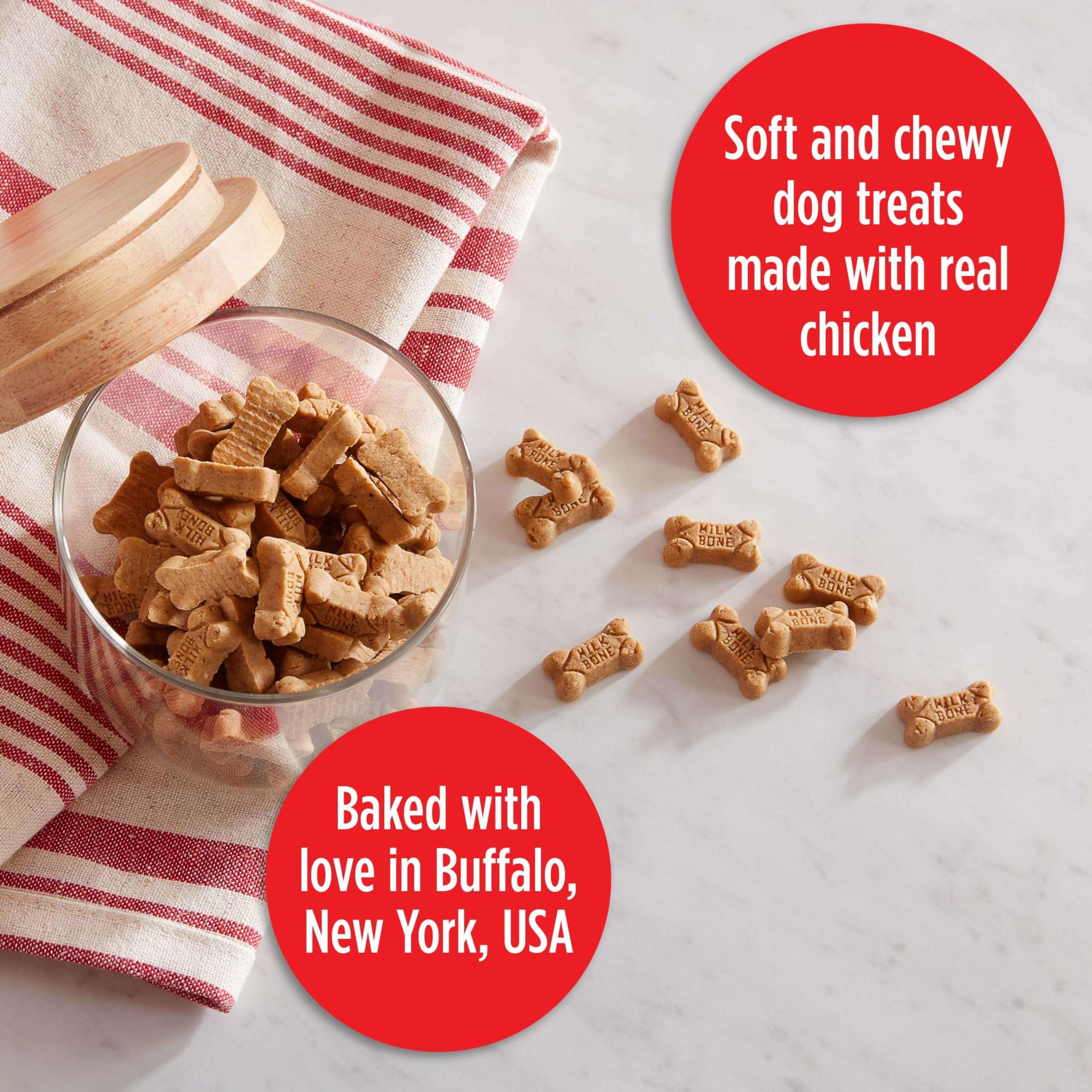 Milk-Bone Soft & Chewy Mini’s Dog Treats, Chicken, 18 Ounce Made with Real Chicken Breast - Image 3