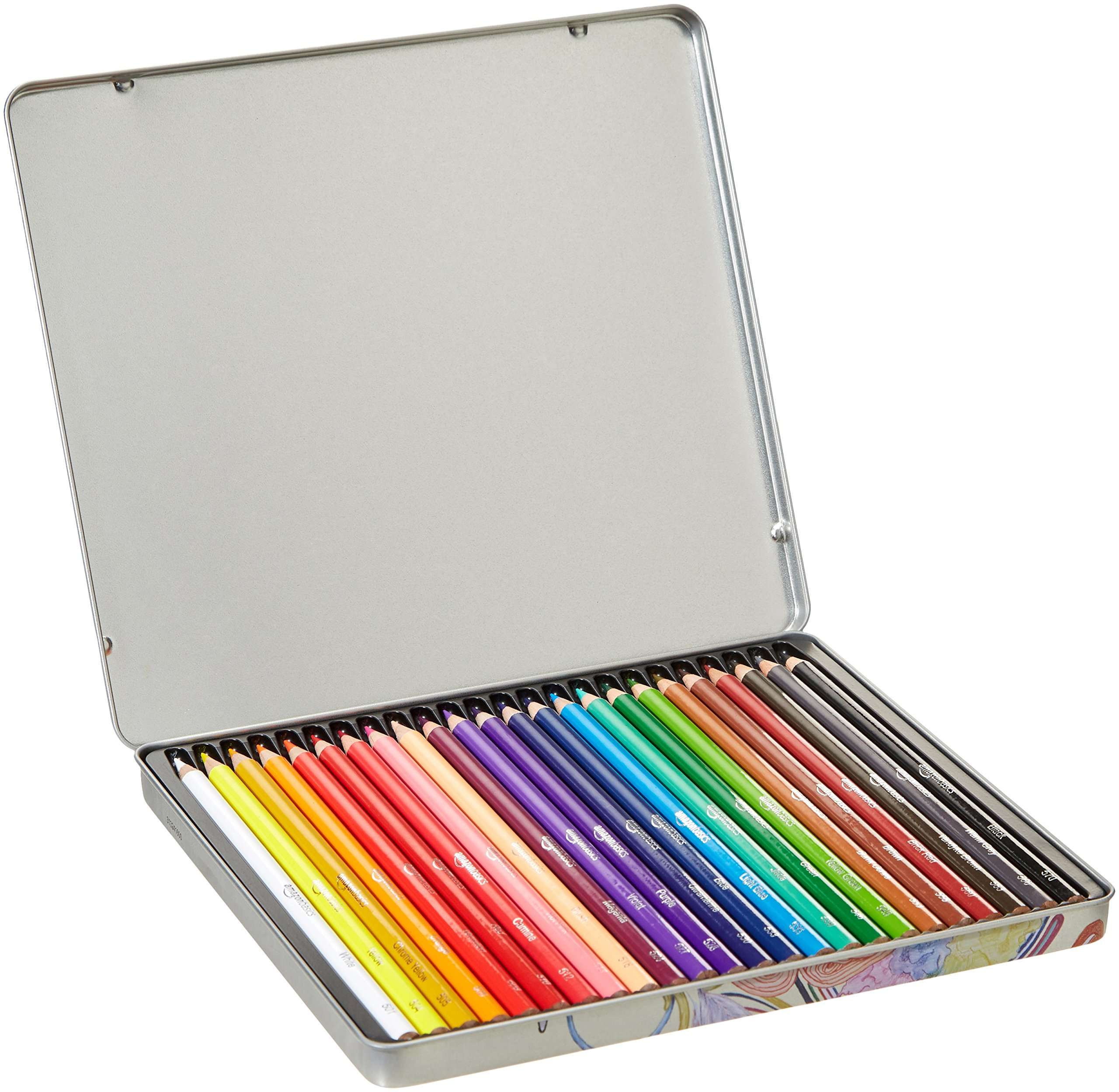 Amazon Basics Colored Pencils for Coloring and Drawing, Premium, Soft Core, Back to School Supplies, 24 Count (Pack of 1), Multicolor - Image 5