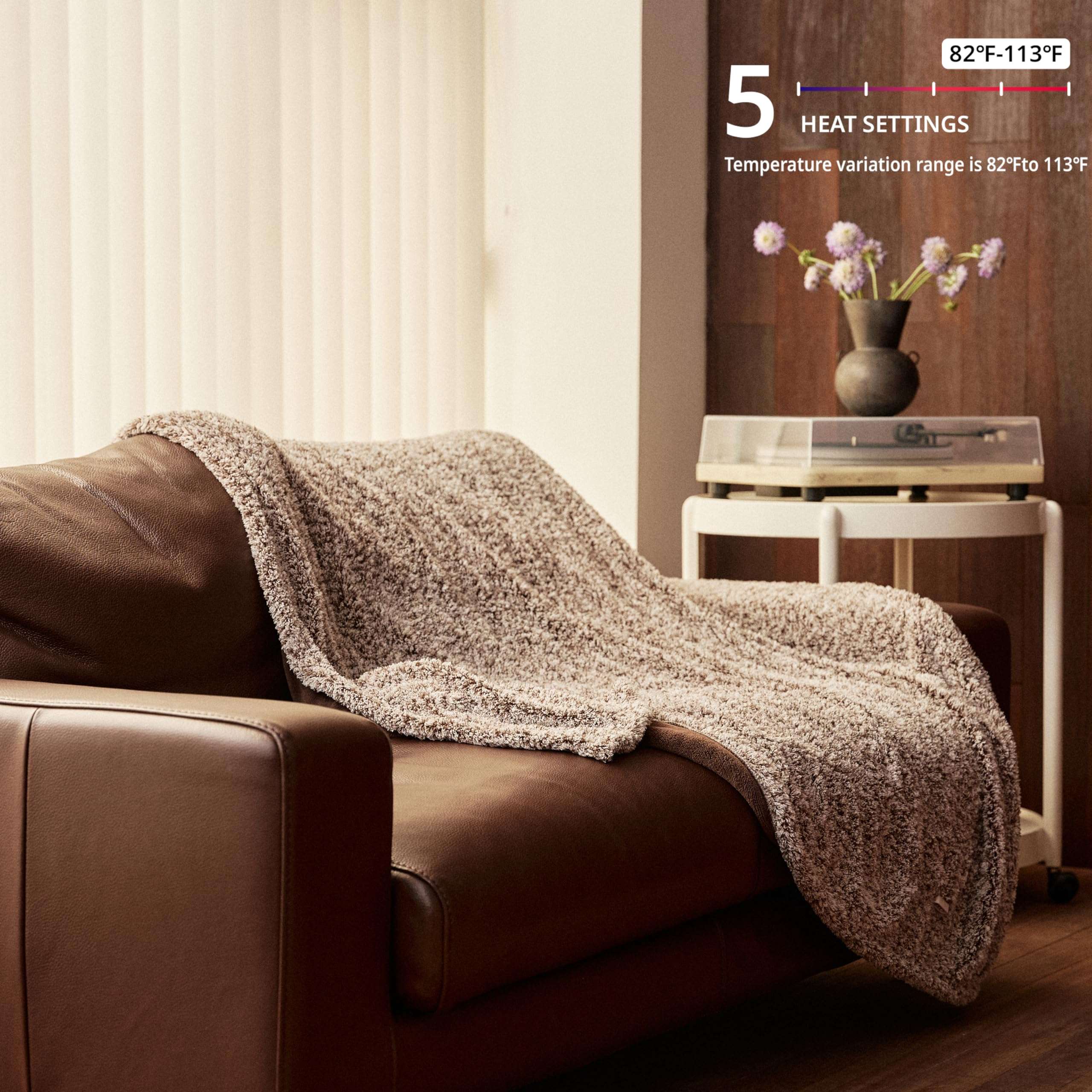 Heated Blanket Electric Throw 50" x 60" -Heated Throw Blanket with 5 Heating Levels & 3 Hours Auto Off,Machine Washable,ETL & FCC Certification,Over-Heat Protect（Racoon） - Image 8