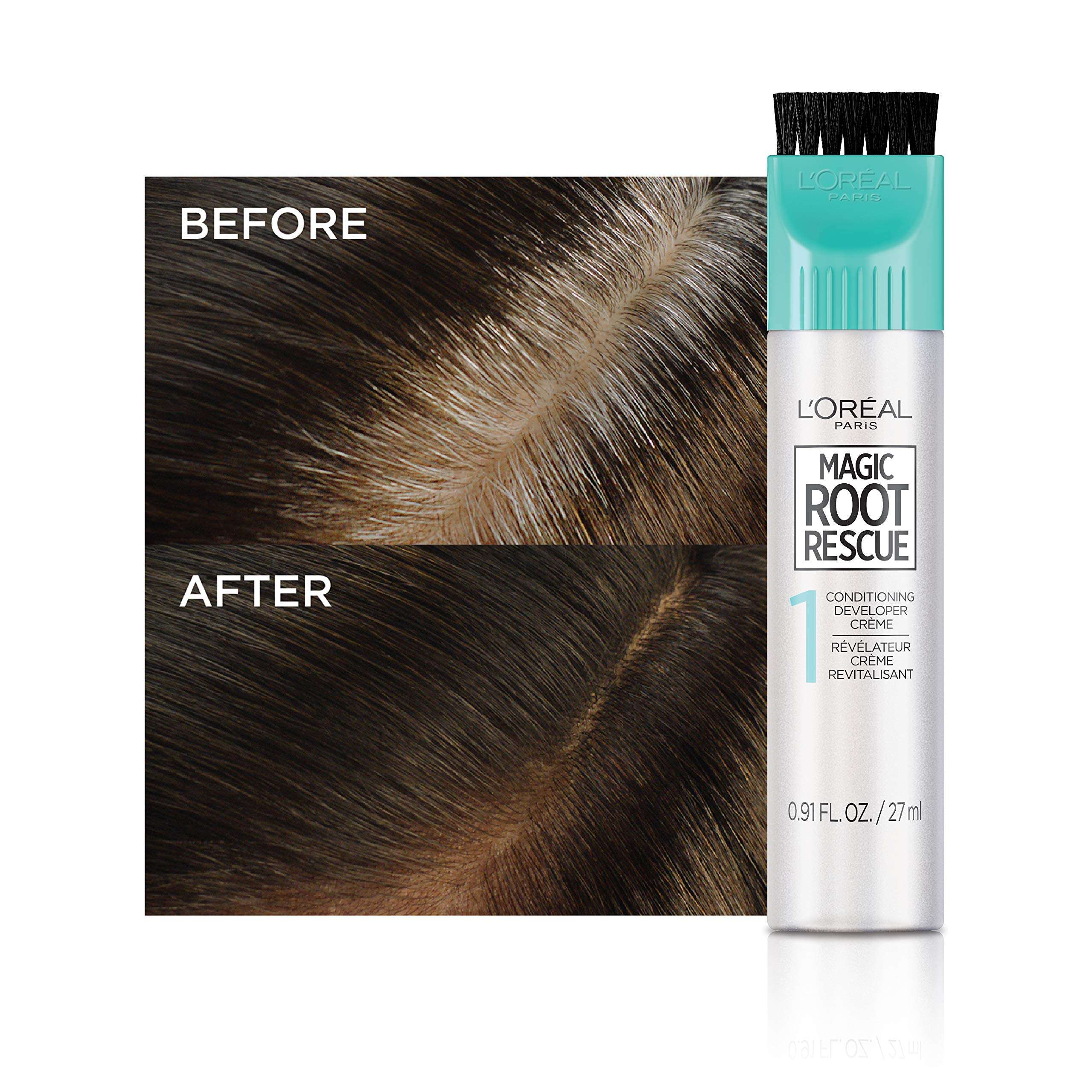 L'Oreal Paris Magic Root Rescue 10 Minute Root Hair Coloring Kit, Permanent Hair Color with Quick Precision Applicator, 100% Gray Coverage, 8G Medium Golden Brown, 2 count - Image 5