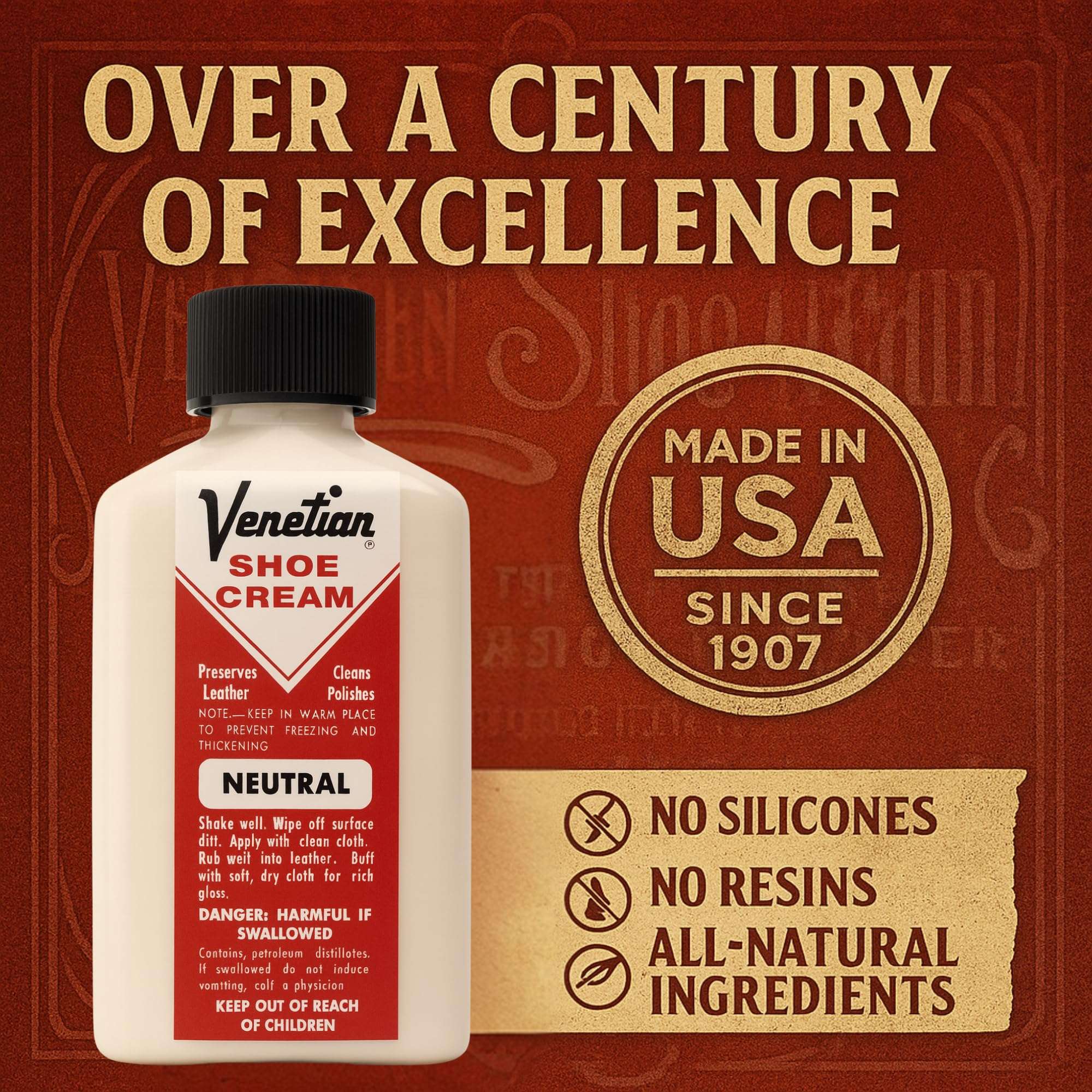 Venetian Shoe Cream, 3 Ounces, Neutral - Image 3