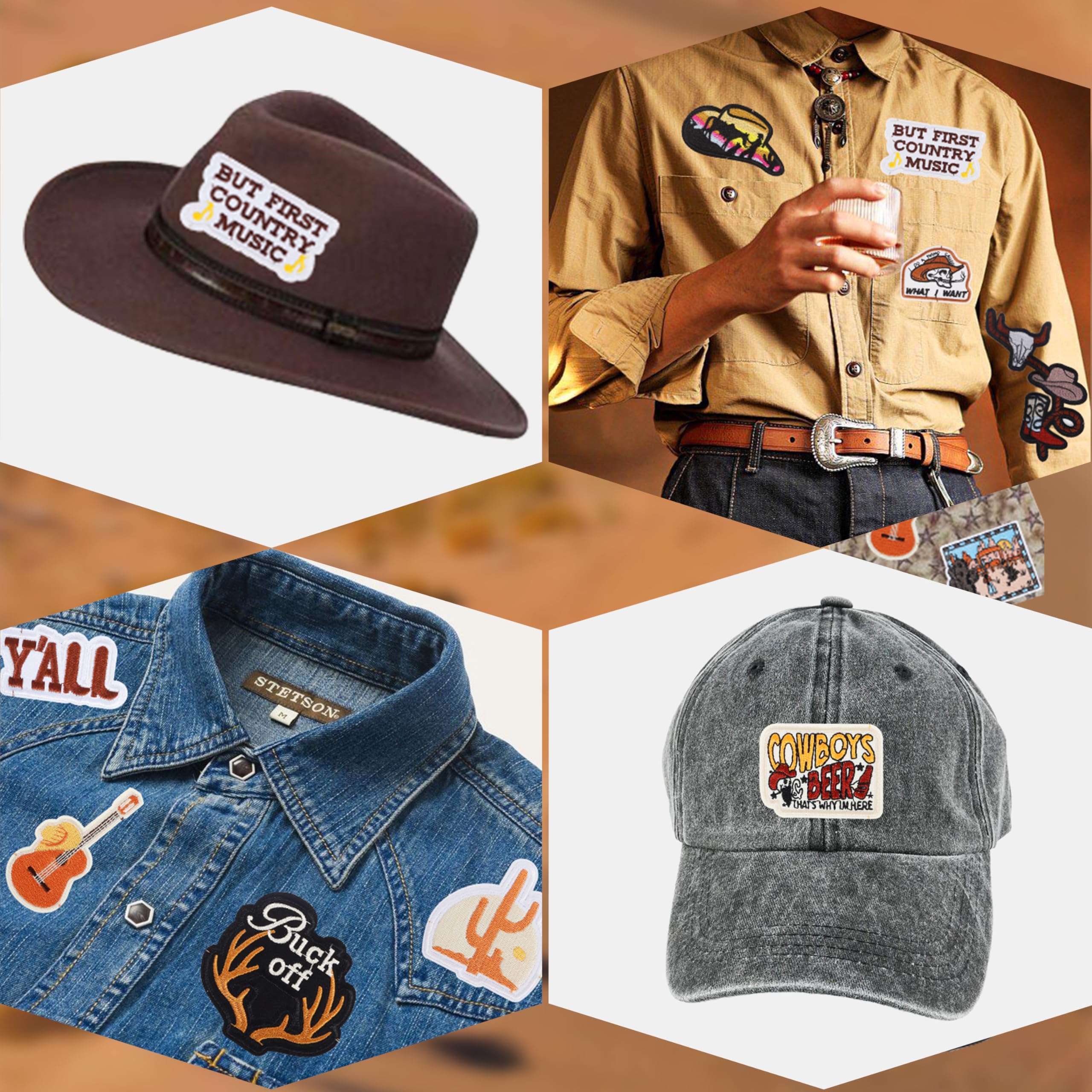Western Embroidered Iron On Patches for Hats: Meneng 45Pcs Cowboy Sew On Applique Patches for Jackets Backpacks Clothing - Vintage Embroidery Patch for DIY Accessories - Image 6