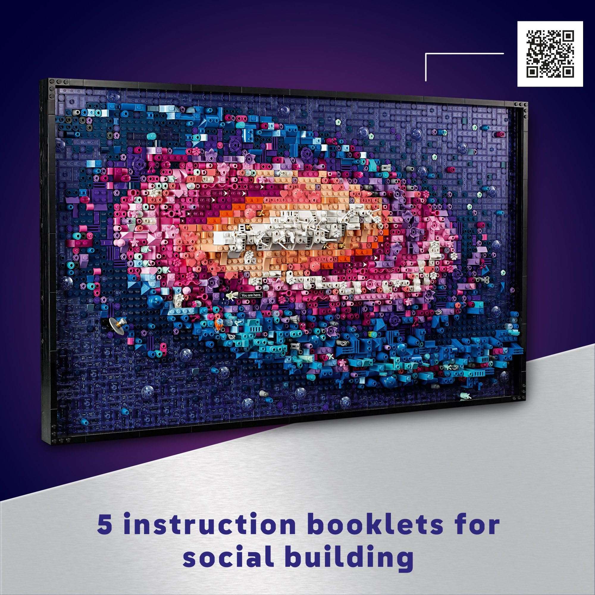 LEGO Art The Milky Way Galaxy Building Set - Space Decor DIY Kits for Adults for Bedroom Wall, Ages 18+ - Gift Ideas for Space Lovers, Men & Women - Includes Frame for Display - 31212 - Image 5