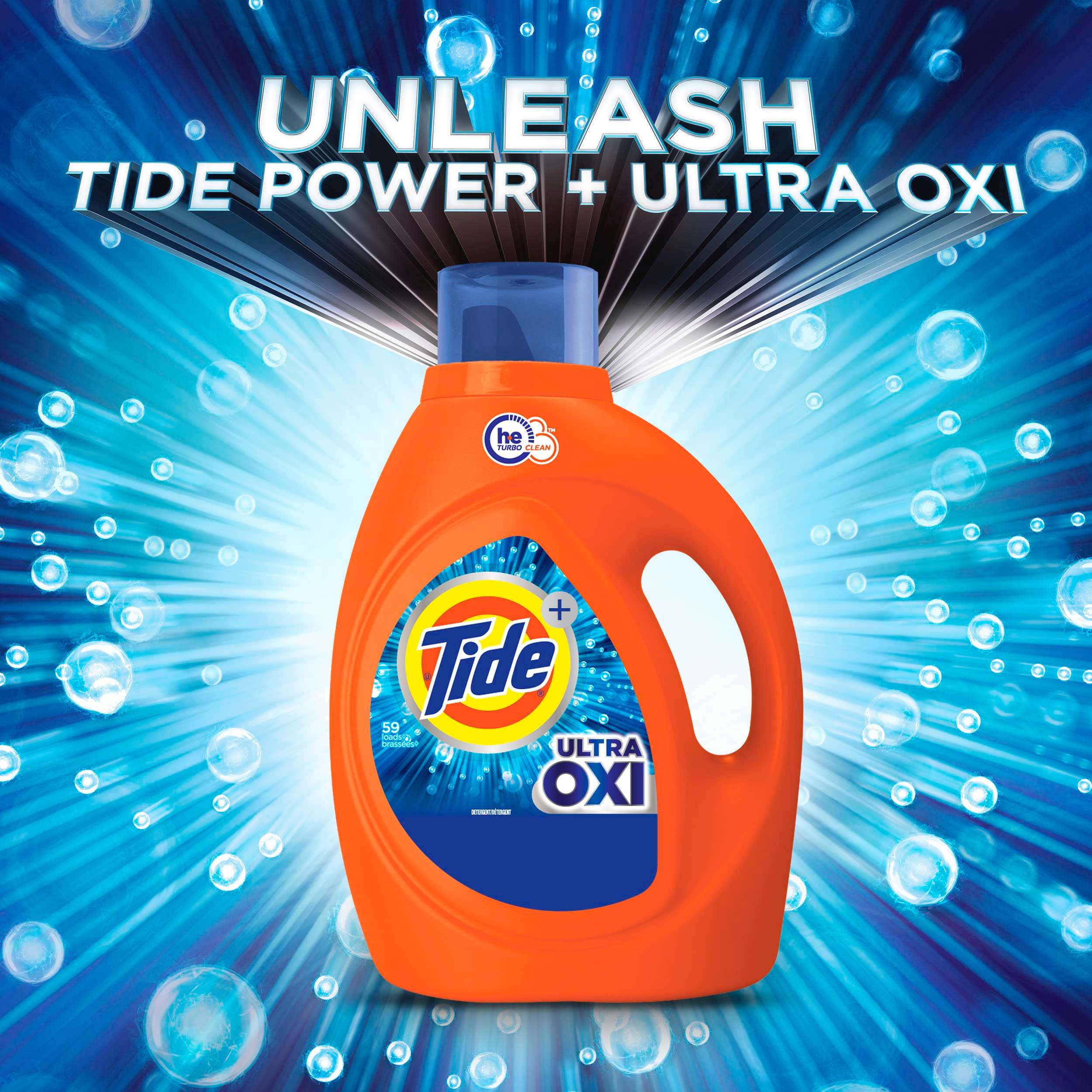 Tide Ultra Oxi Boost Liquid Laundry Detergent, 84 fl oz, 59 Loads, Advanced Stain Remover, Laundry Detergent Liquid with Extra Oxi Power - Image 5
