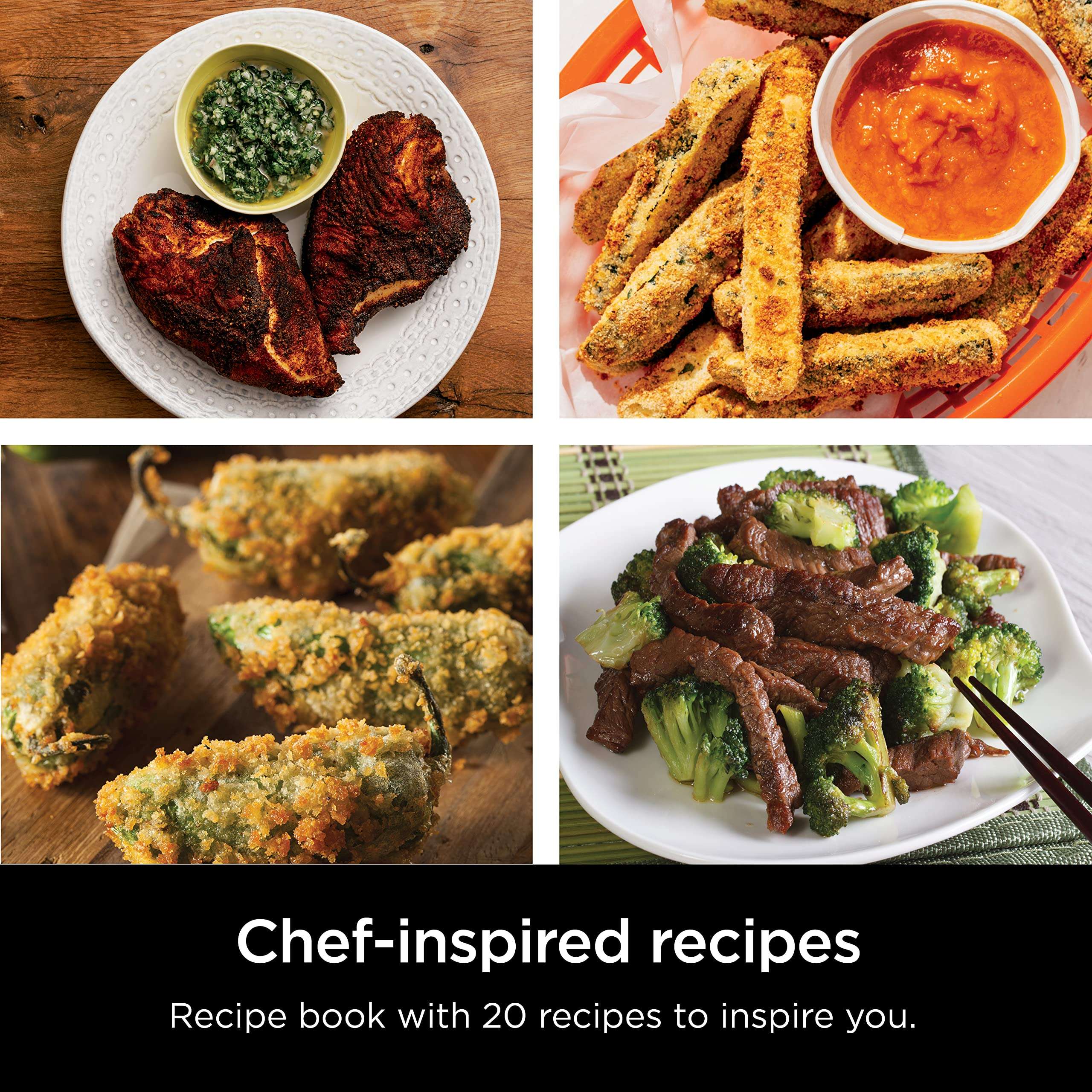 Ninja Air Fryer, Roast, Bake, Air Fry, Roast, Broil, Reheats, & Dehydrates, 4-in-1, Fries, Frozen Food, Veggies, and Juicy Meat, Less Oil, Easy Meals, Healthy Meals, Compact, 4 QT, Grey, AF101 - Image 6