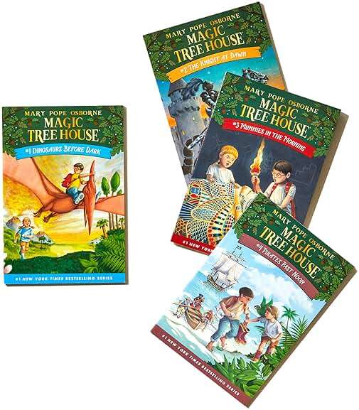 Magic Tree House Boxed Set, Books 1-4: Dinosaurs Before Dark, The Knight at Dawn, Mummies in the Morning, and Pirates Past Noon - Image 4