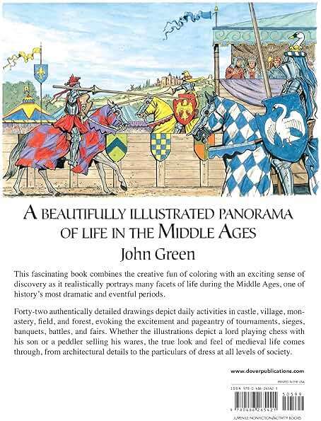 Life In A Medieval Castle and Village Coloring Book: The World of the Middle Ages Through Castles, Crafts, and Community Life (Dover World History Coloring Books) - Image 2