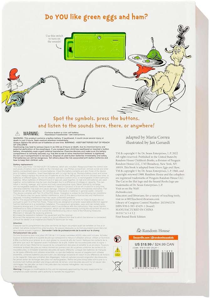 Dr. Seuss's Green Eggs and Ham with 12 Silly Sounds!: An Interactive Read and Listen Book (Dr. Seuss Sound Board Books) - Image 6