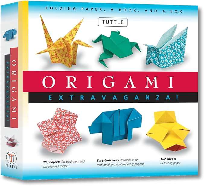 Origami Extravaganza! Folding Paper, a Book, and a Box: Origami Kit Includes Origami Book, 38 Fun Projects and 162 Origami Papers: Great for Both Kids and Adults - Image 2