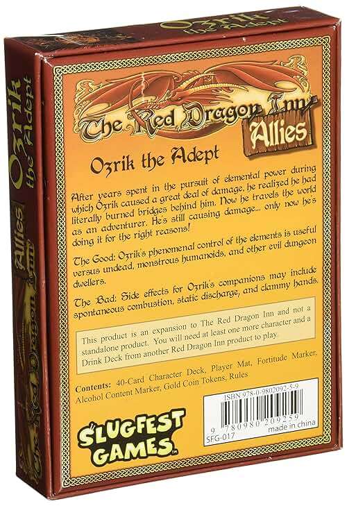 Slugfest Games Red Dragon Inn: Allies - Ozrik The Adept (Red Dragon Inn Expansion) Board Game (SFG017) - Image 2