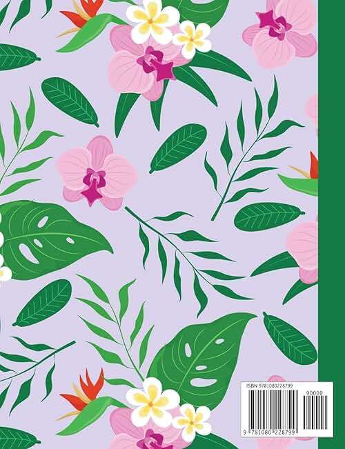 Composition Notebook: Hawaiian Flowers Wide Ruled Paper Notebook Journal Plumeria Bird of Paradise for Women Homeschool Office Teacher Adult 7.5 x 9.25 in. 100 Pages - Image 2