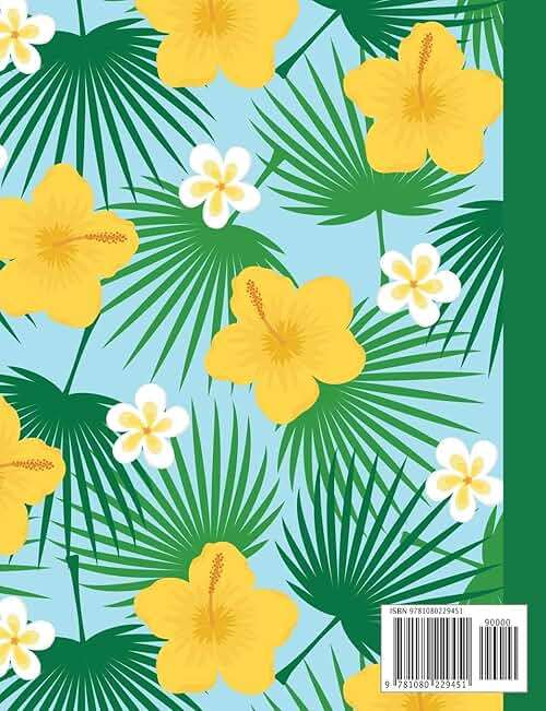 Composition Book: Hawaii Yellow Hibiscus Wide Ruled Paper Lined Notebook Journal for Women Students Homeschool Office Teacher 7.5 x 9.25 in 100 Pages - Image 2