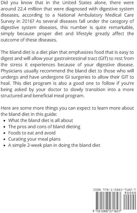 Bland Diet: A Beginner's 2-Week Step-by-Step Guide to Managing GERD, Upset Stomach, Heartburn, and Other Symptoms, With Curated Recipes and a Sample Meal Plan - Image 2