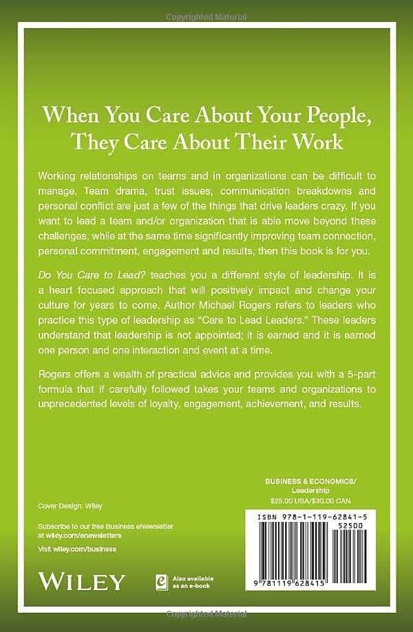 Do You Care to Lead?: A 5-Part Formula for Creating Loyal and Results-Focused Teams and Organizations - Image 2