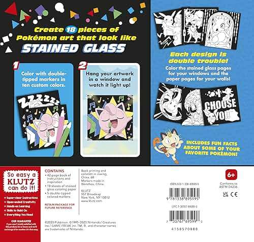 KLUTZ Pokémon Stained Glass Art Craft Kit, Medium - Image 6