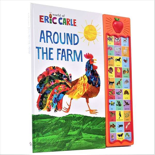 World of Eric Carle, Around the Farm 30-Button Animal Sound Book - Great for First Words - PI Kids - Image 5