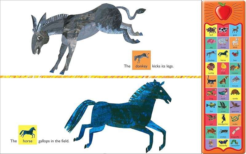 World of Eric Carle, Around the Farm 30-Button Animal Sound Book - Great for First Words - PI Kids - Image 7