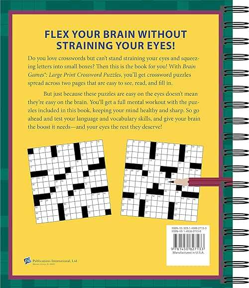 Brain Games - Crossword Puzzles - Large Print (Green) (Brain Games Large Print) - Image 2
