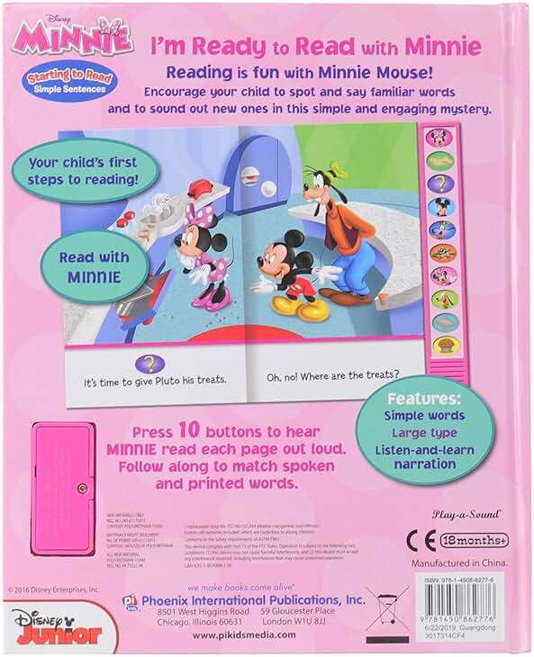 Disney Minnie Mouse - I'm Ready to Read with Minnie Sound Book - PI Kids - Image 2