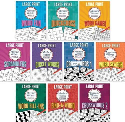 Large Print Merriam-Webster Puzzles 10 Booklet Set (Brain Games Large Print) - Image 2