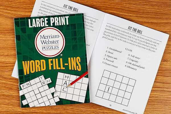 Large Print Merriam-Webster Puzzles 10 Booklet Set (Brain Games Large Print) - Image 4