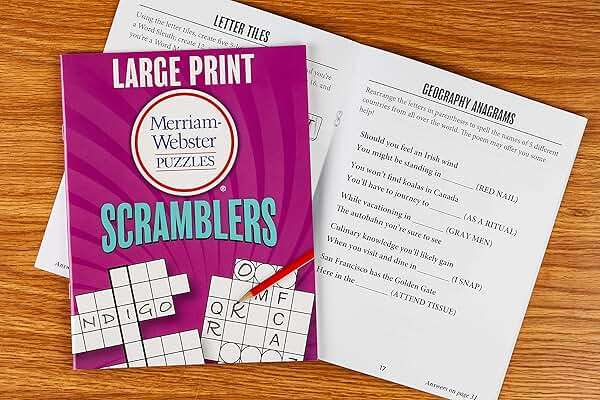 Large Print Merriam-Webster Puzzles 10 Booklet Set (Brain Games Large Print) - Image 6