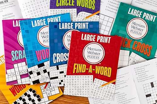 Large Print Merriam-Webster Puzzles 10 Booklet Set (Brain Games Large Print) - Image 7