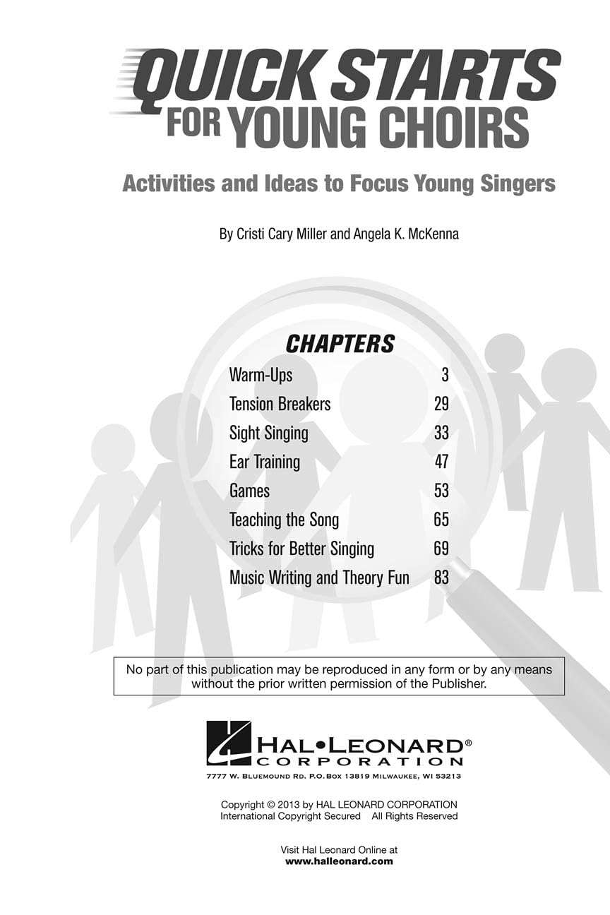 Quick Starts for Young Choirs - Teacher Resource Book - Activities and Ideas to Focus Young Singers - Image 1