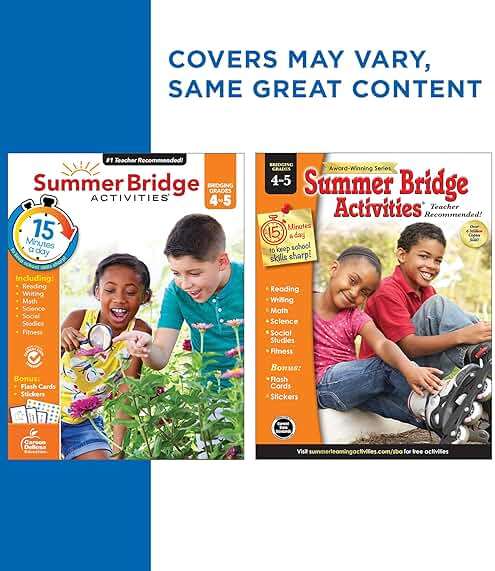 Summer Bridge Activities 4th to 5th Grade Workbooks All Subjects, Math, Language Arts, Reading Comprehension, Science, Social Studies, Writing, Fitness, Flash Cards, Stickers and More (Volume 6) - Image 3