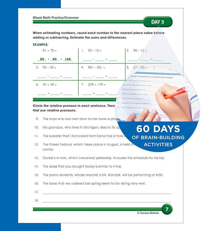 Summer Bridge Activities 4th to 5th Grade Workbooks All Subjects, Math, Language Arts, Reading Comprehension, Science, Social Studies, Writing, Fitness, Flash Cards, Stickers and More (Volume 6) - Image 7