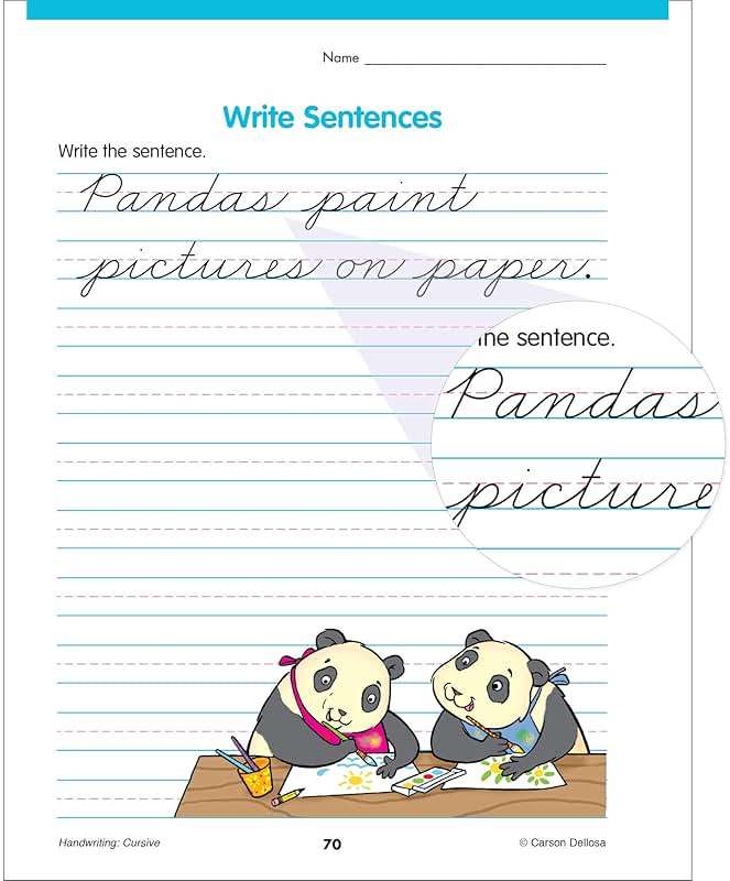 Carson Dellosa Grades 2-5 Cursive Handwriting Workbook, Writing Book With Sight Words, Sentences, and Letter Tracing Activities, Classroom or Homeschool Curriculum - Image 7
