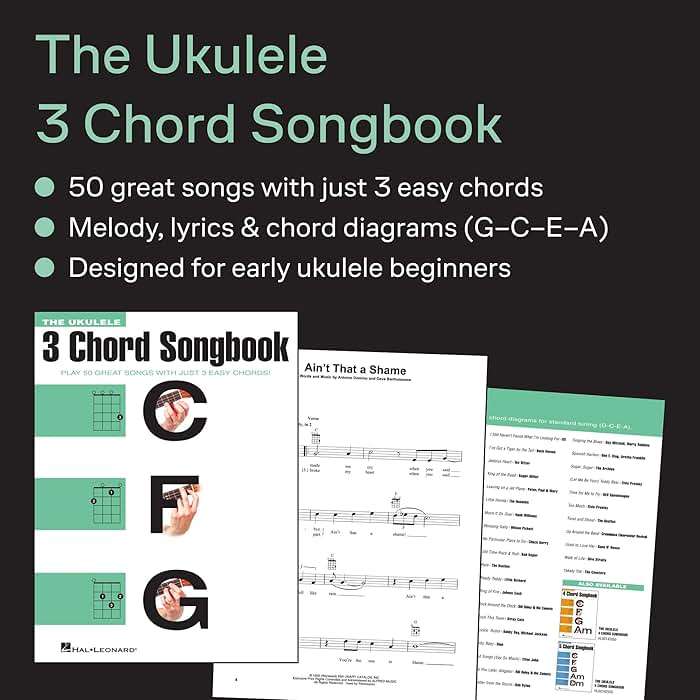 The Ukulele 3 Chord Songbook | 50 Classic Pop & Rock Songs with 3 Easy Chords | Ukulele Sheet Music for Beginners | Easy Ukulele Chords, Lyrics, and Chord Diagrams - Image 3